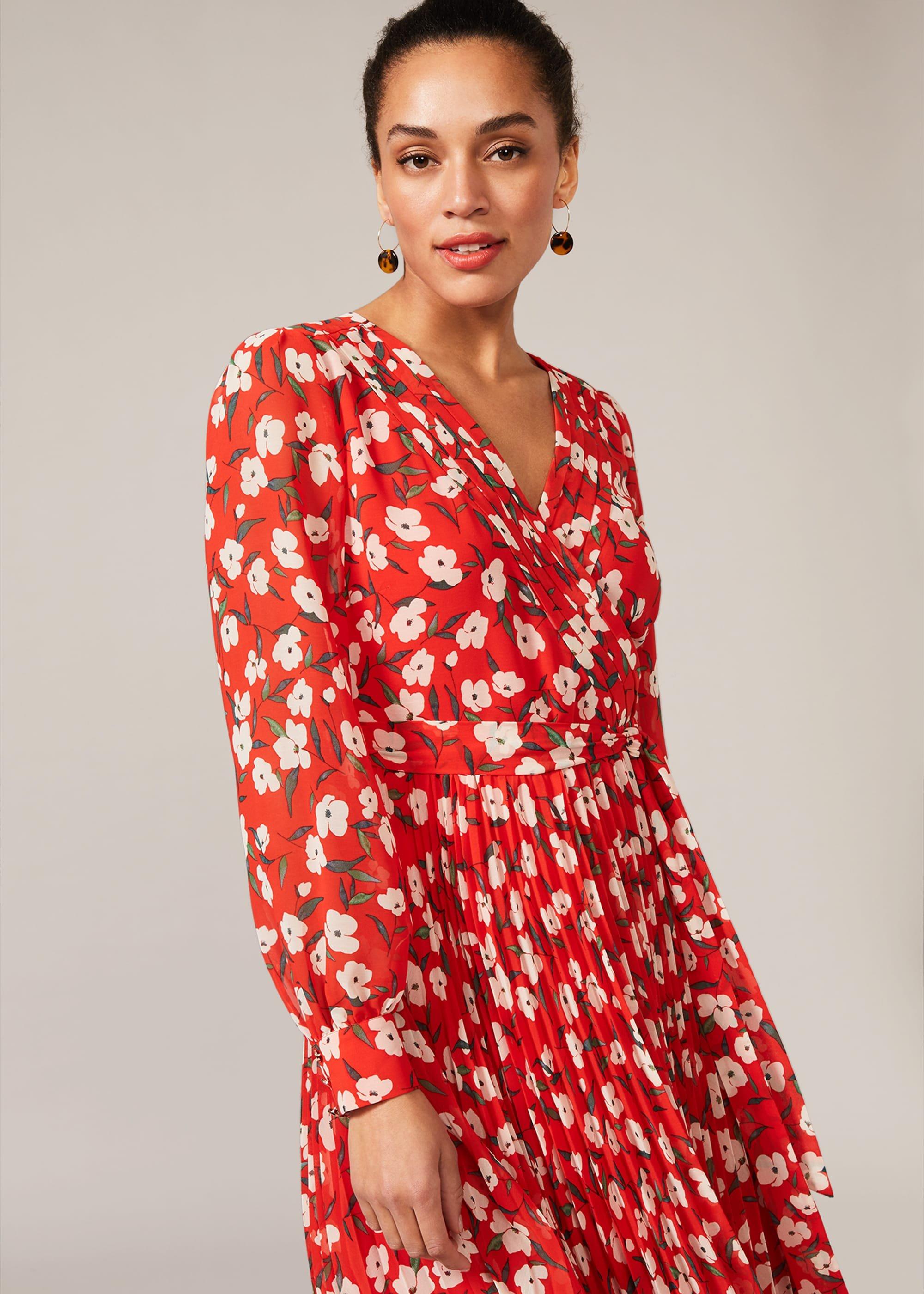 Lou-Poppy Floral Ditsy Pleated Dress