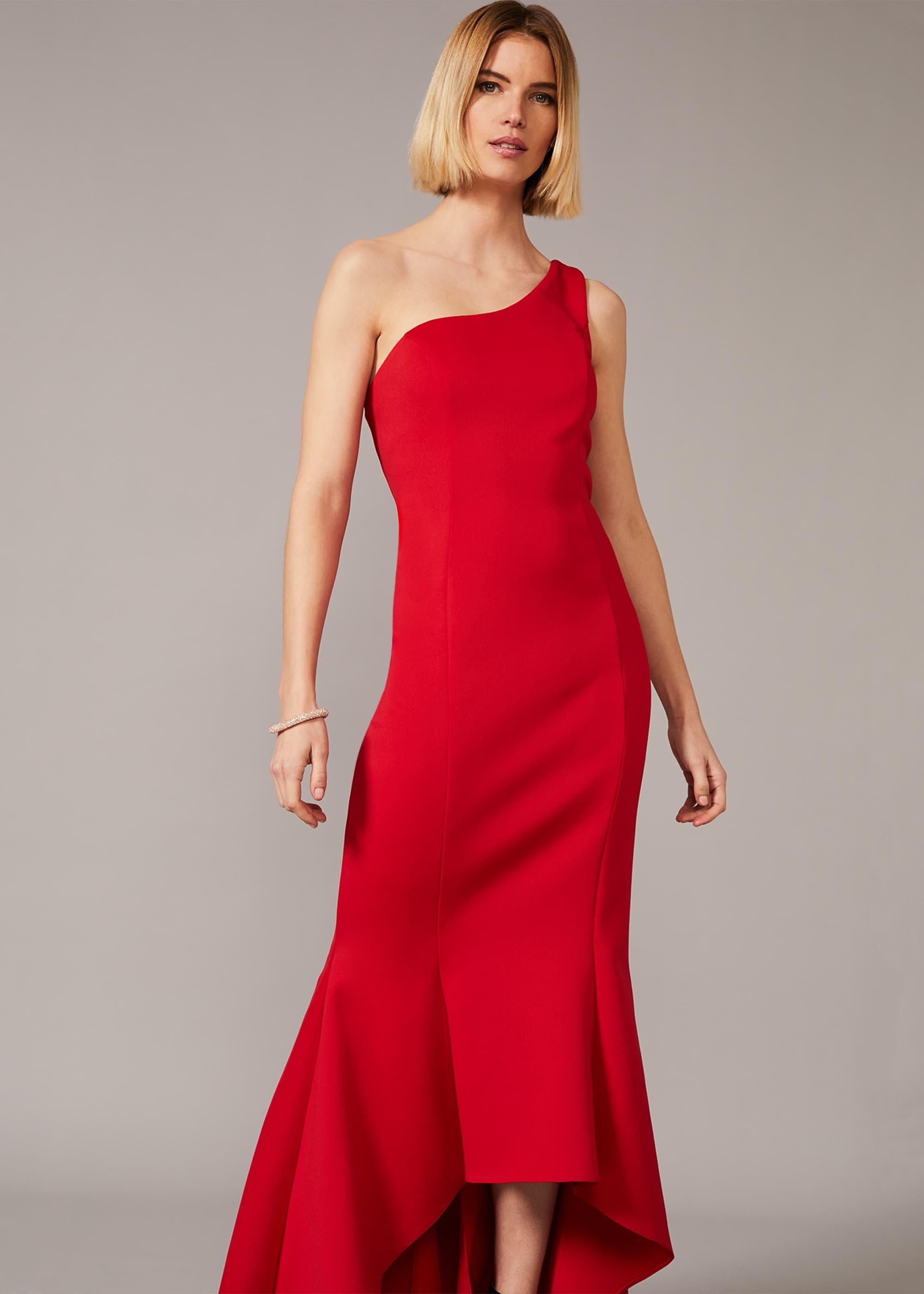 Dahlia One Shouldered Scuba Dress