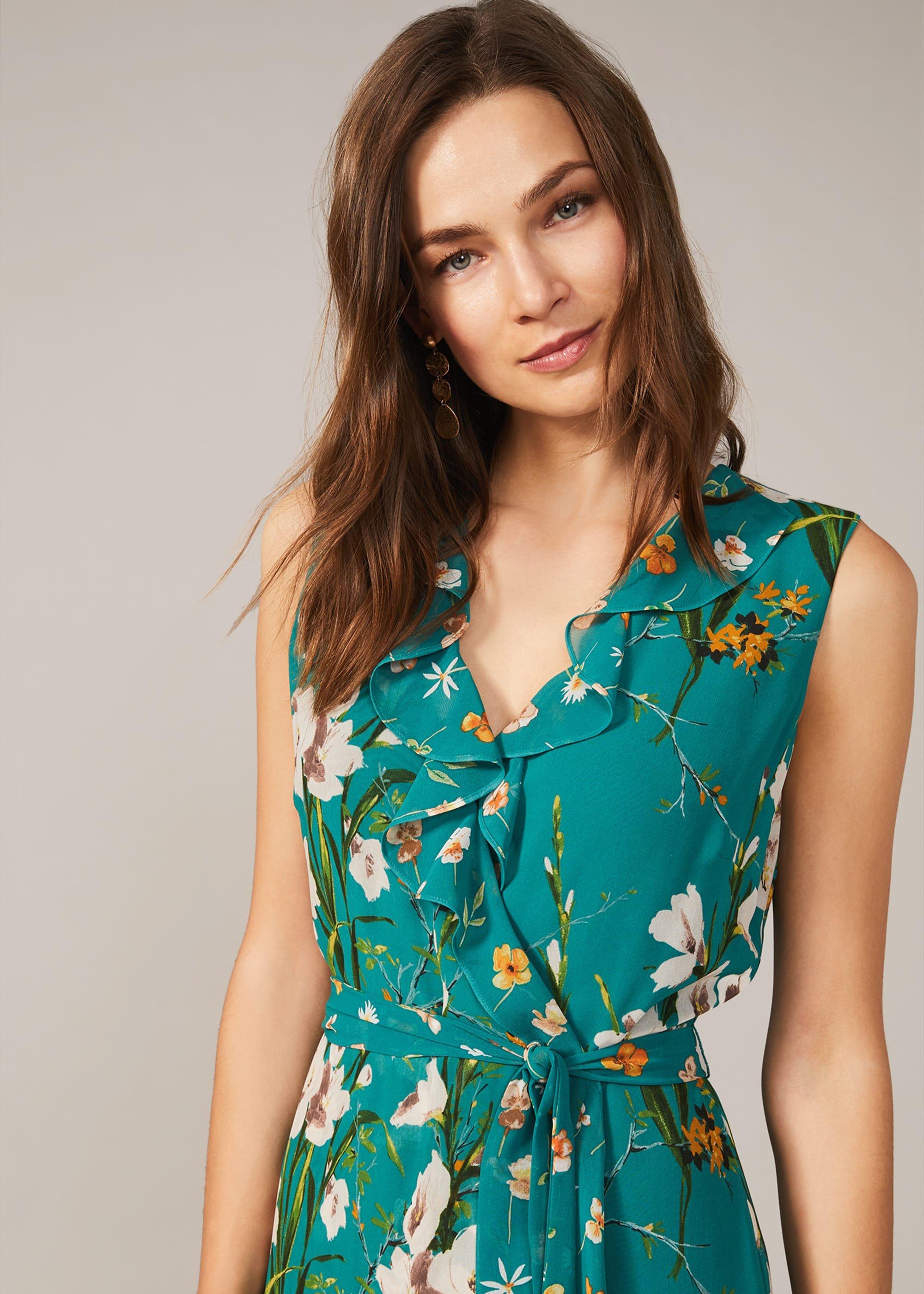 Sofia Floral Frill Maxi Dress