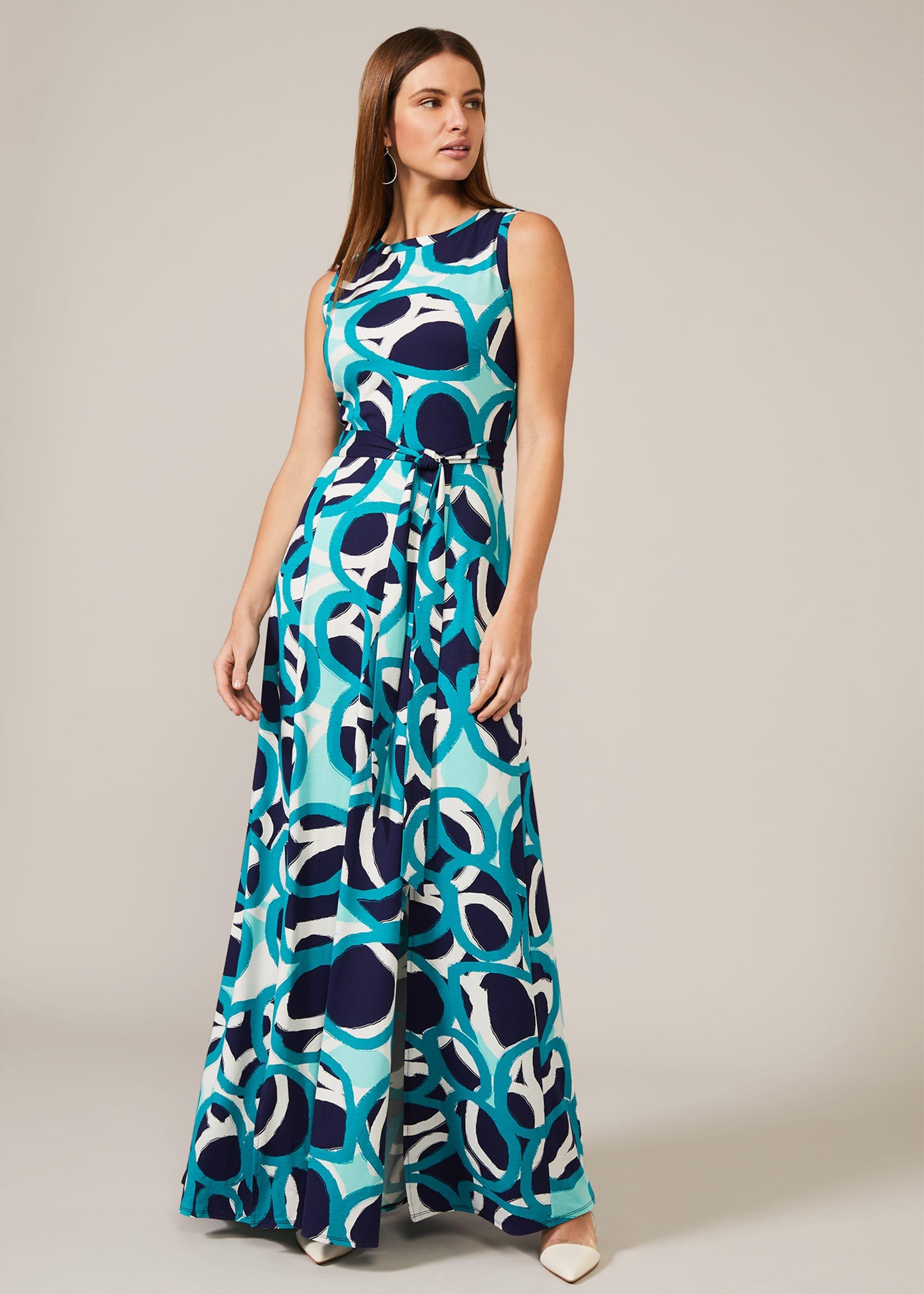 Lurina Circle Print Maxi Dress