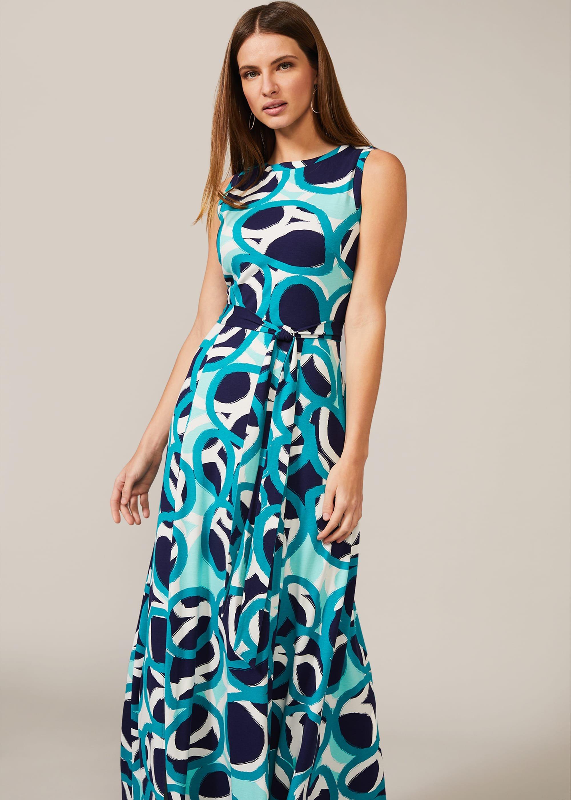 Lurina Circle Print Maxi Dress