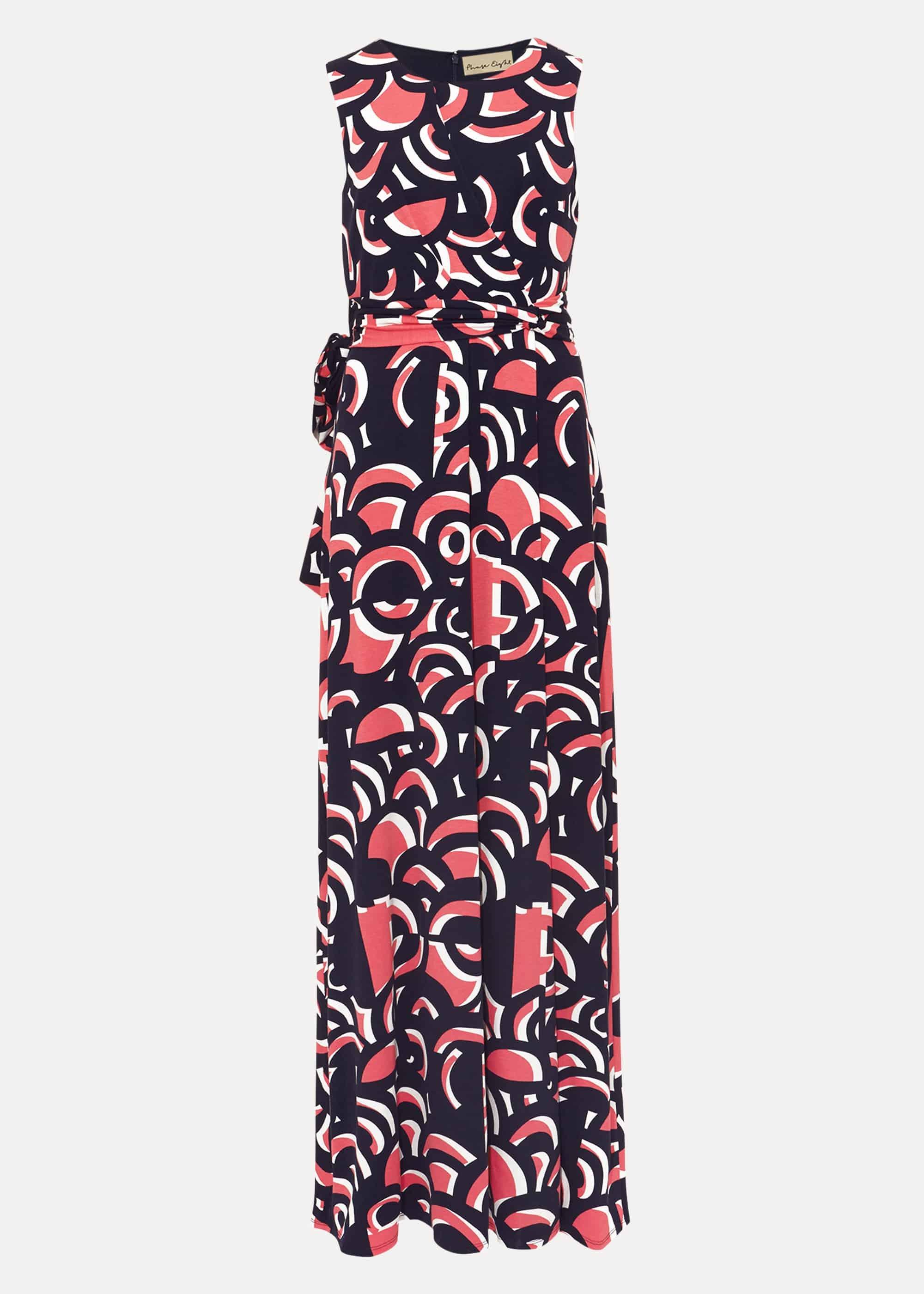 Noriko Swirl Print Maxi Dress