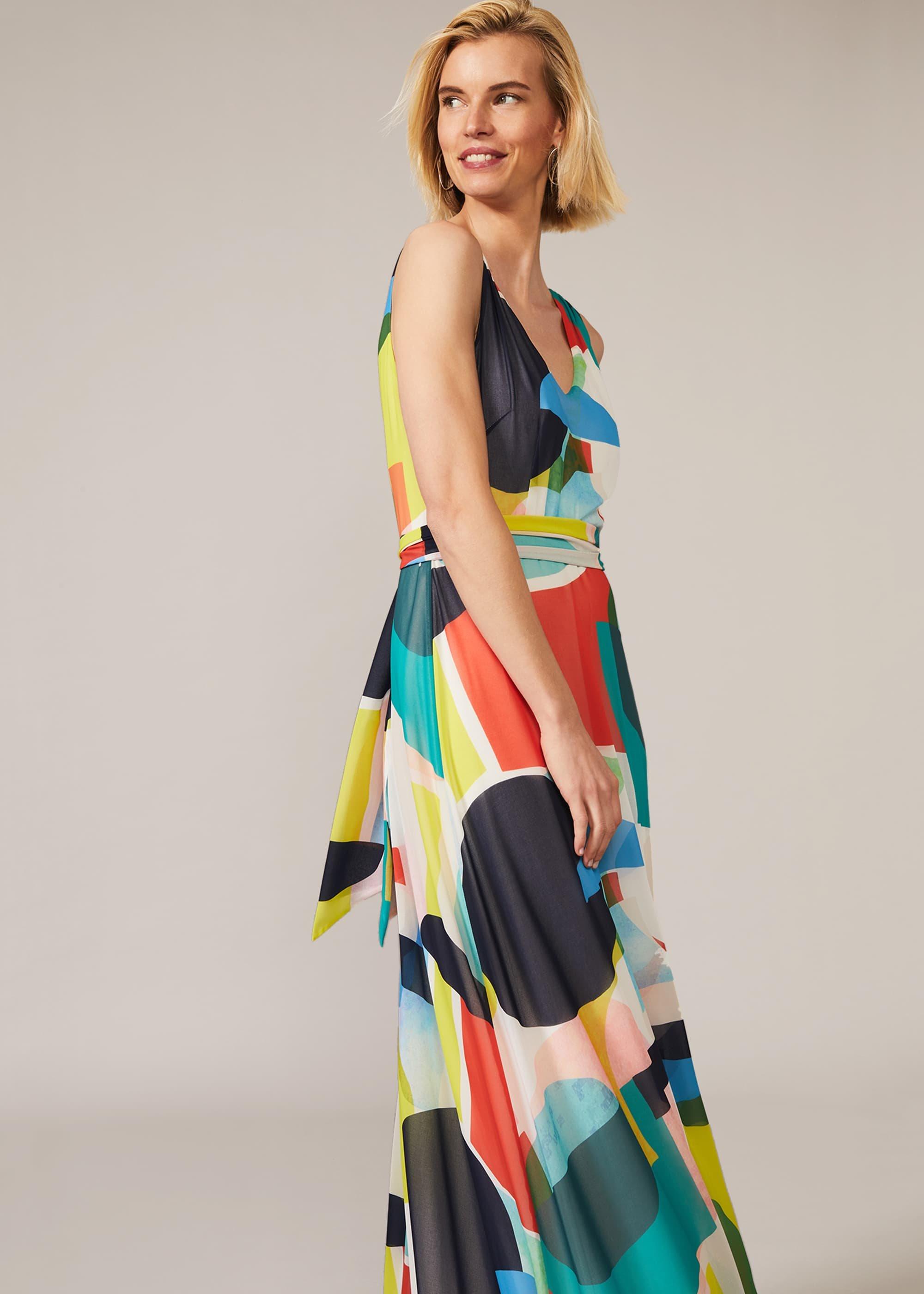 Ida Abstract Print Maxi Dress