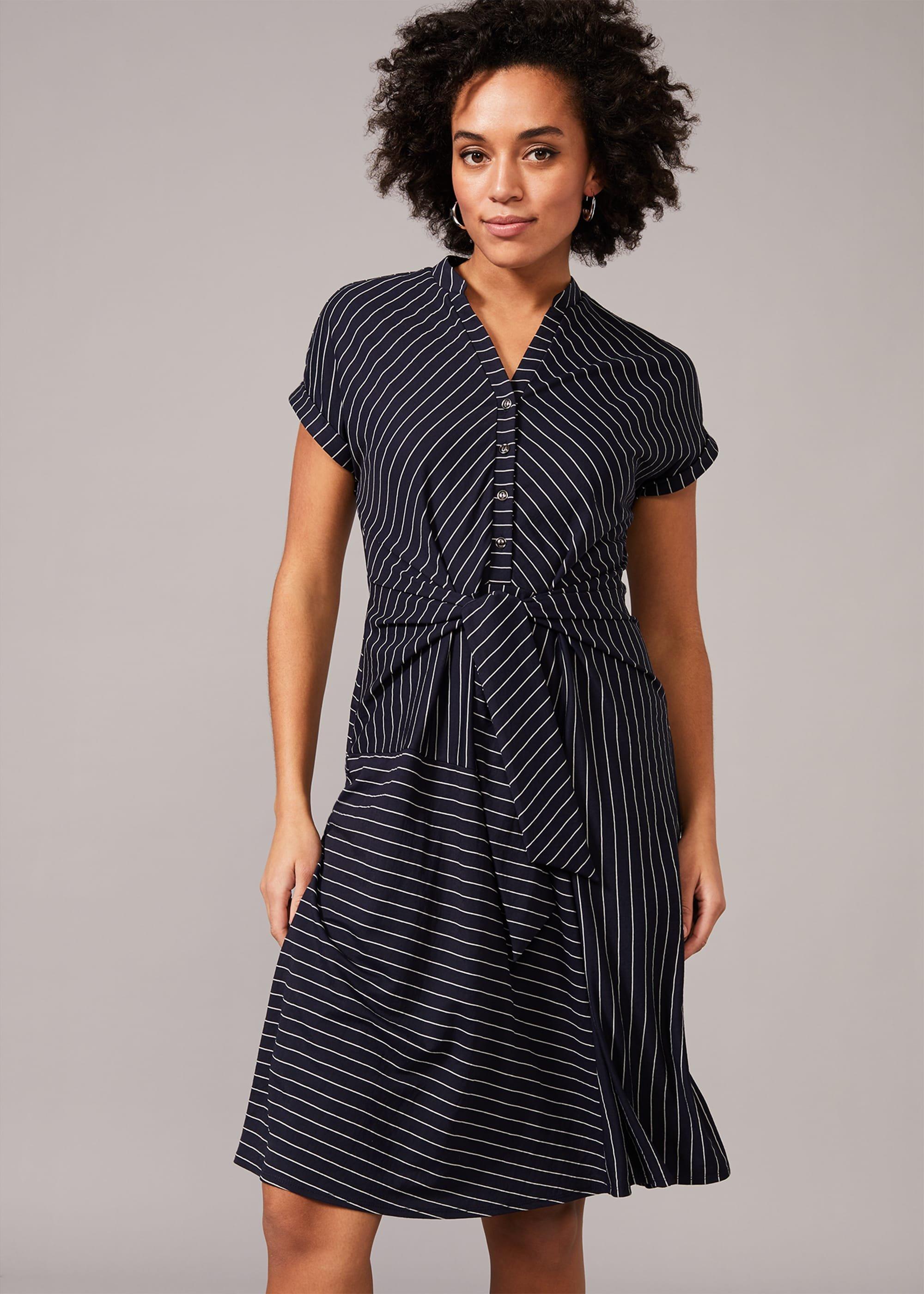 Sierra Stripe Tie Waist Dress