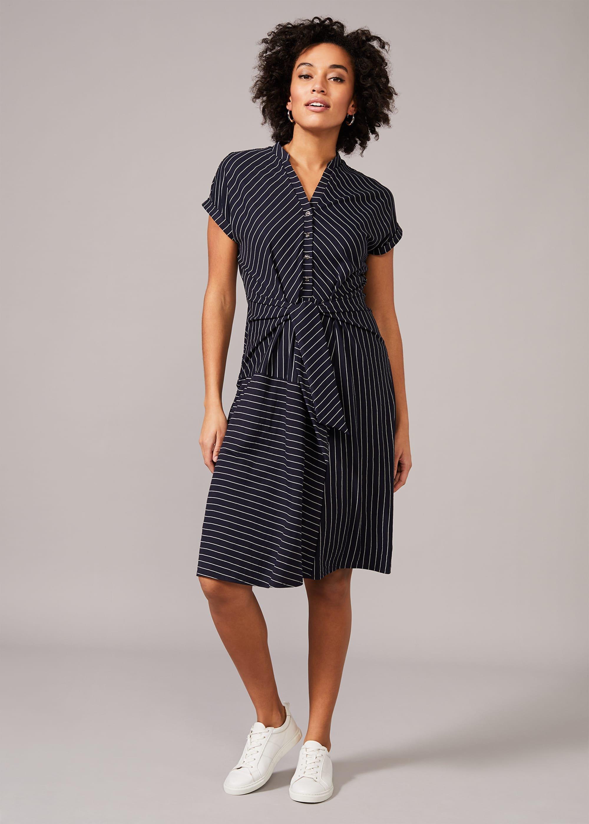 Sierra Stripe Tie Waist Dress