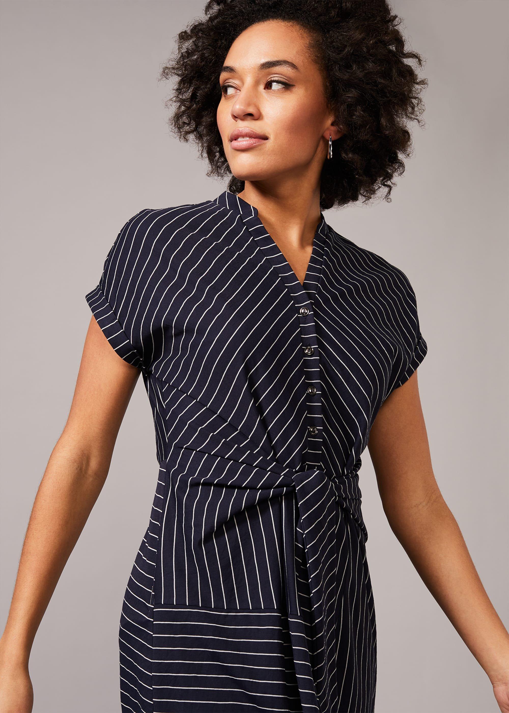 Sierra Stripe Tie Waist Dress