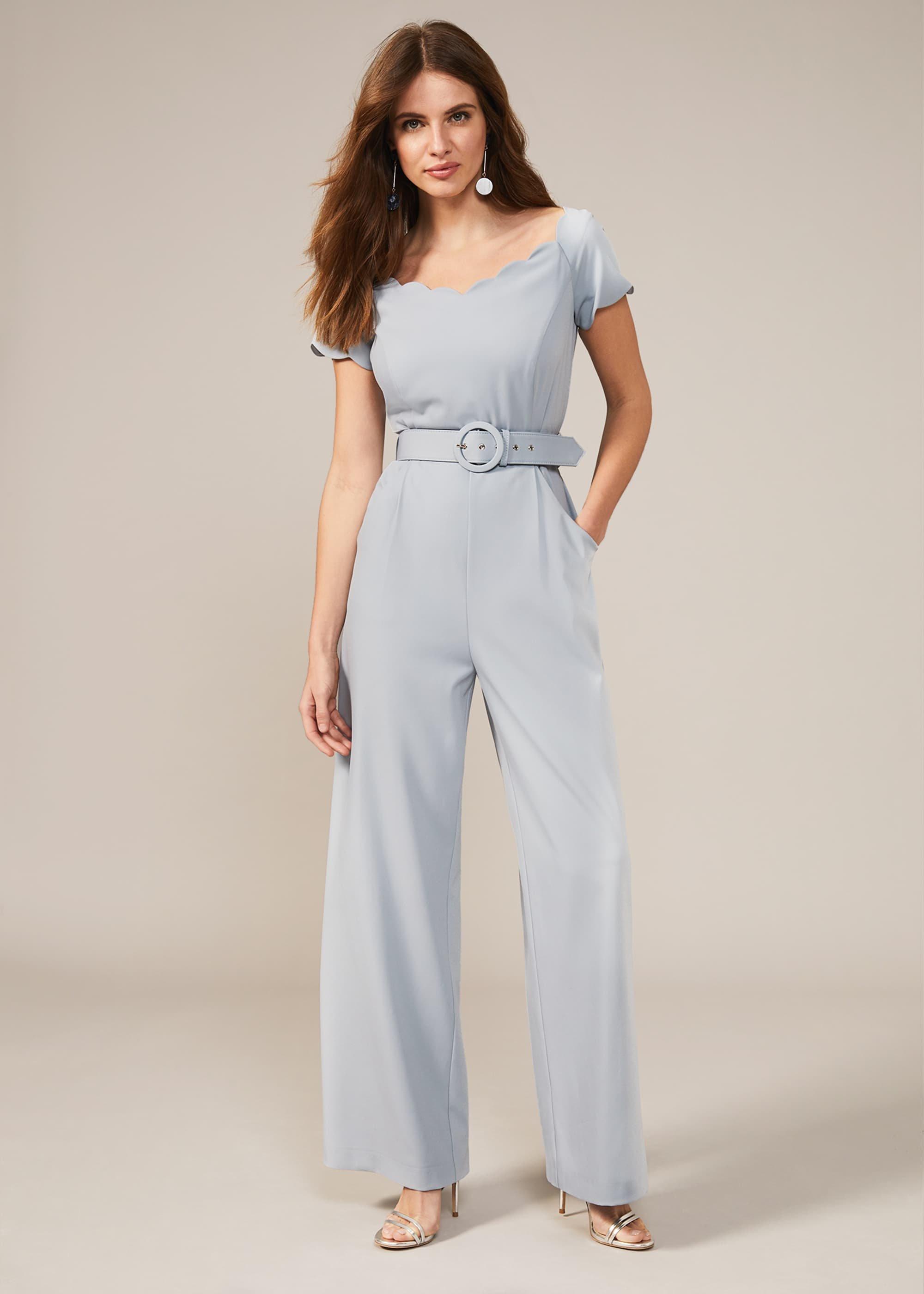 Keke Scallop Bardot Jumpsuit