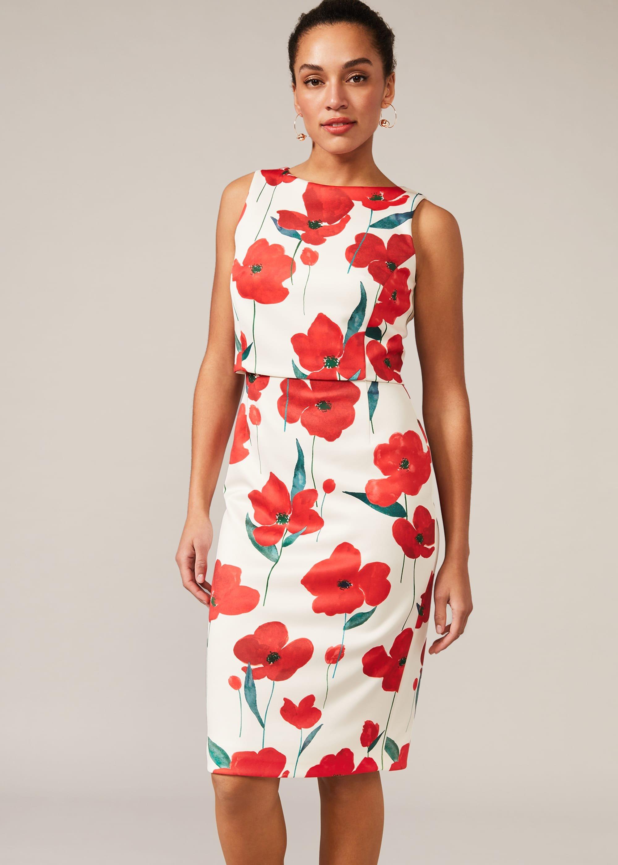 Lou-Poppy Floral Scuba Dress
