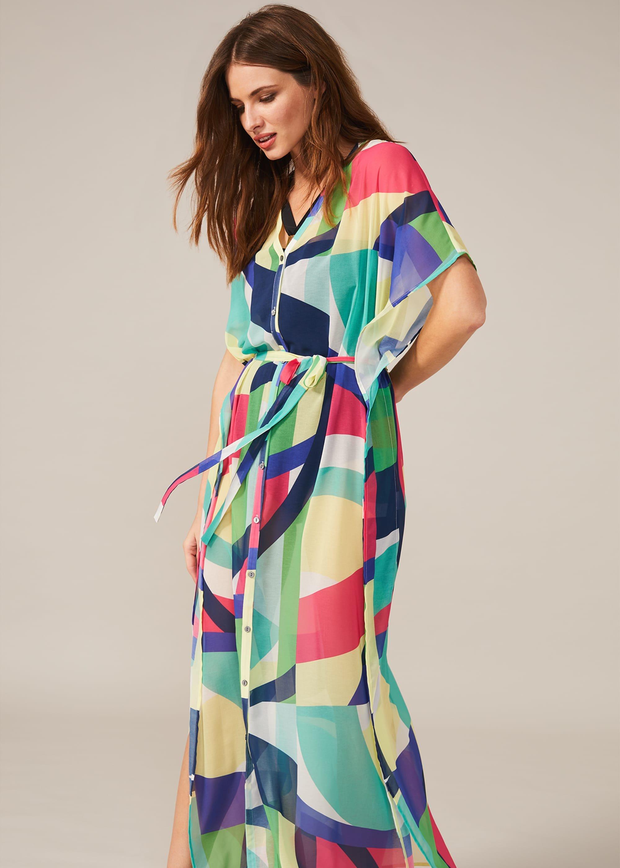Sedina Abstract Print Maxi Kaftan