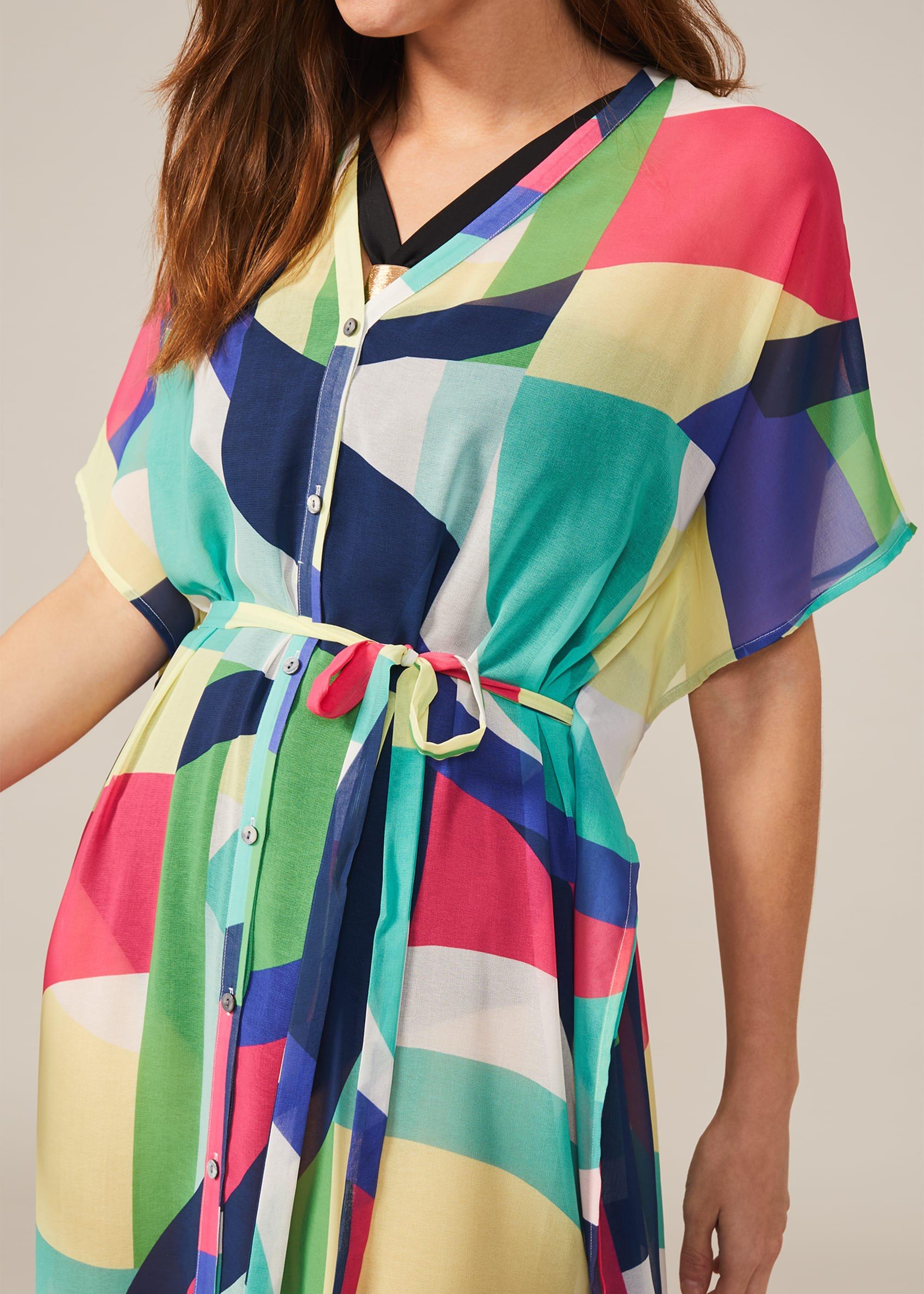 Sedina Abstract Print Maxi Kaftan
