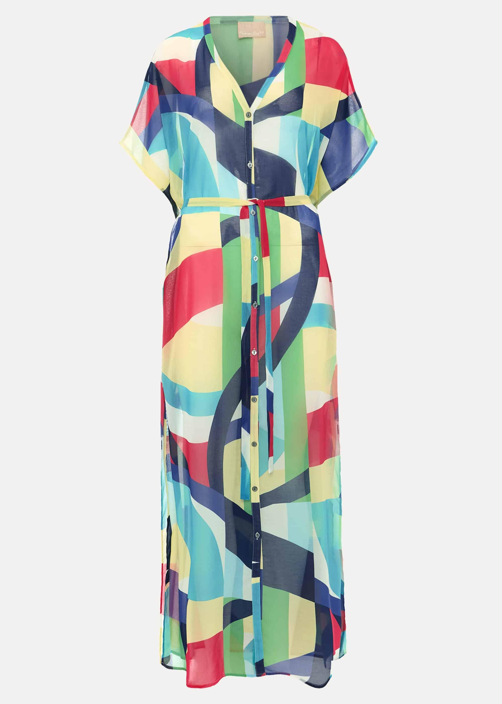 Sedina Abstract Print Maxi Kaftan