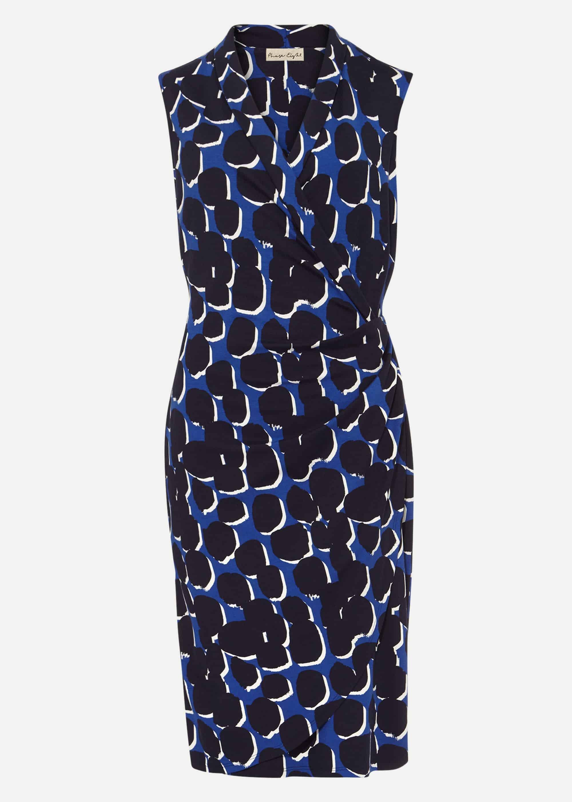 Sakie Spot Print Wrap Dress