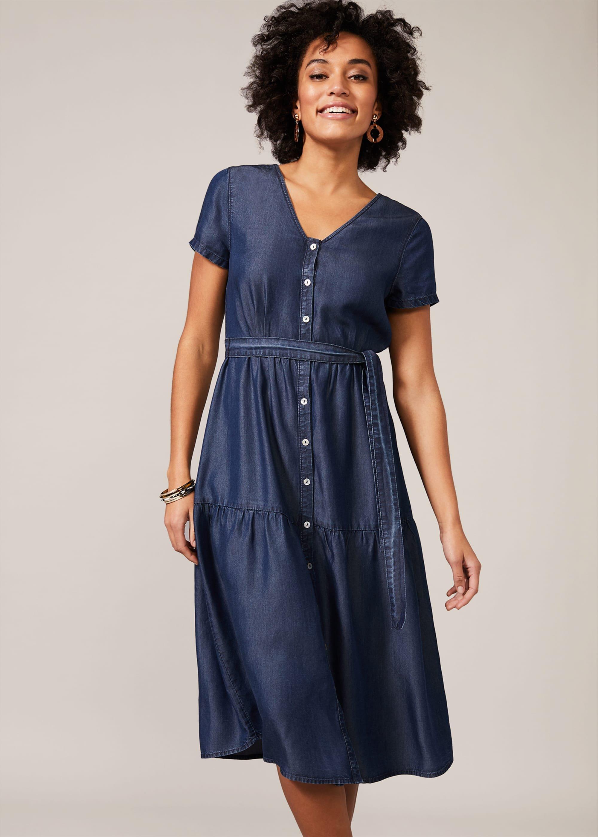 Celia Chambray Denim Dress