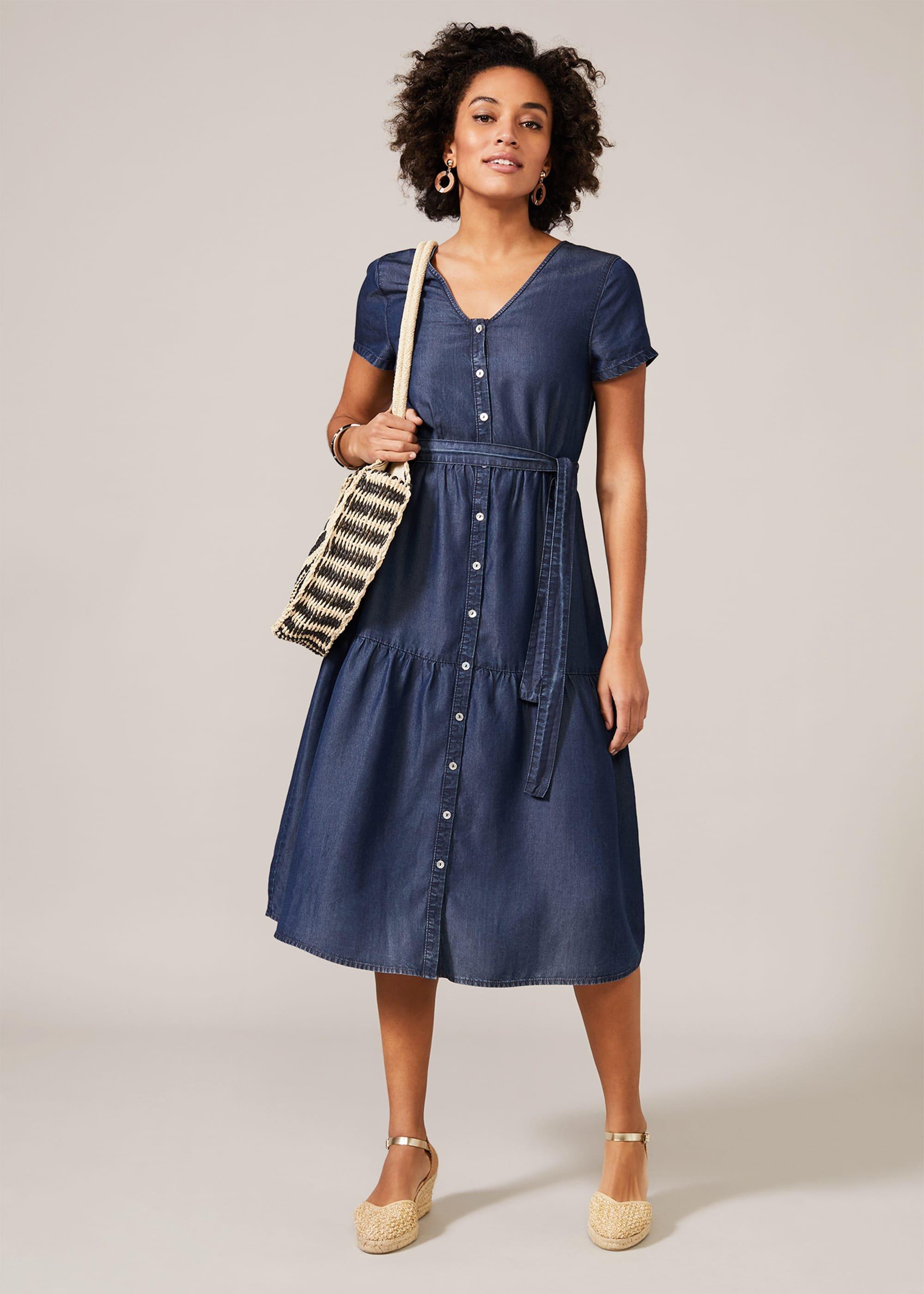 Celia Chambray Denim Dress