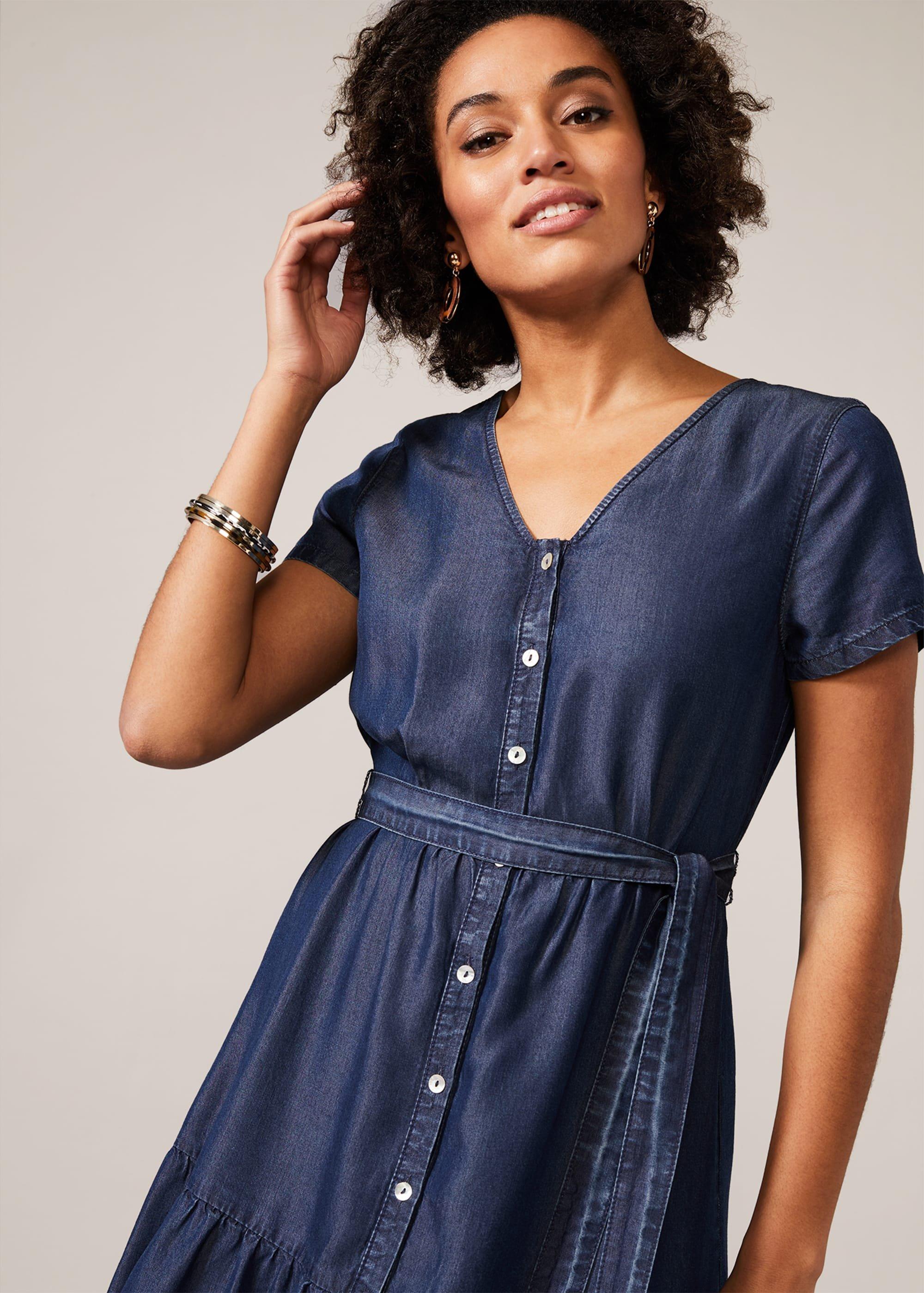 Celia Chambray Denim Dress