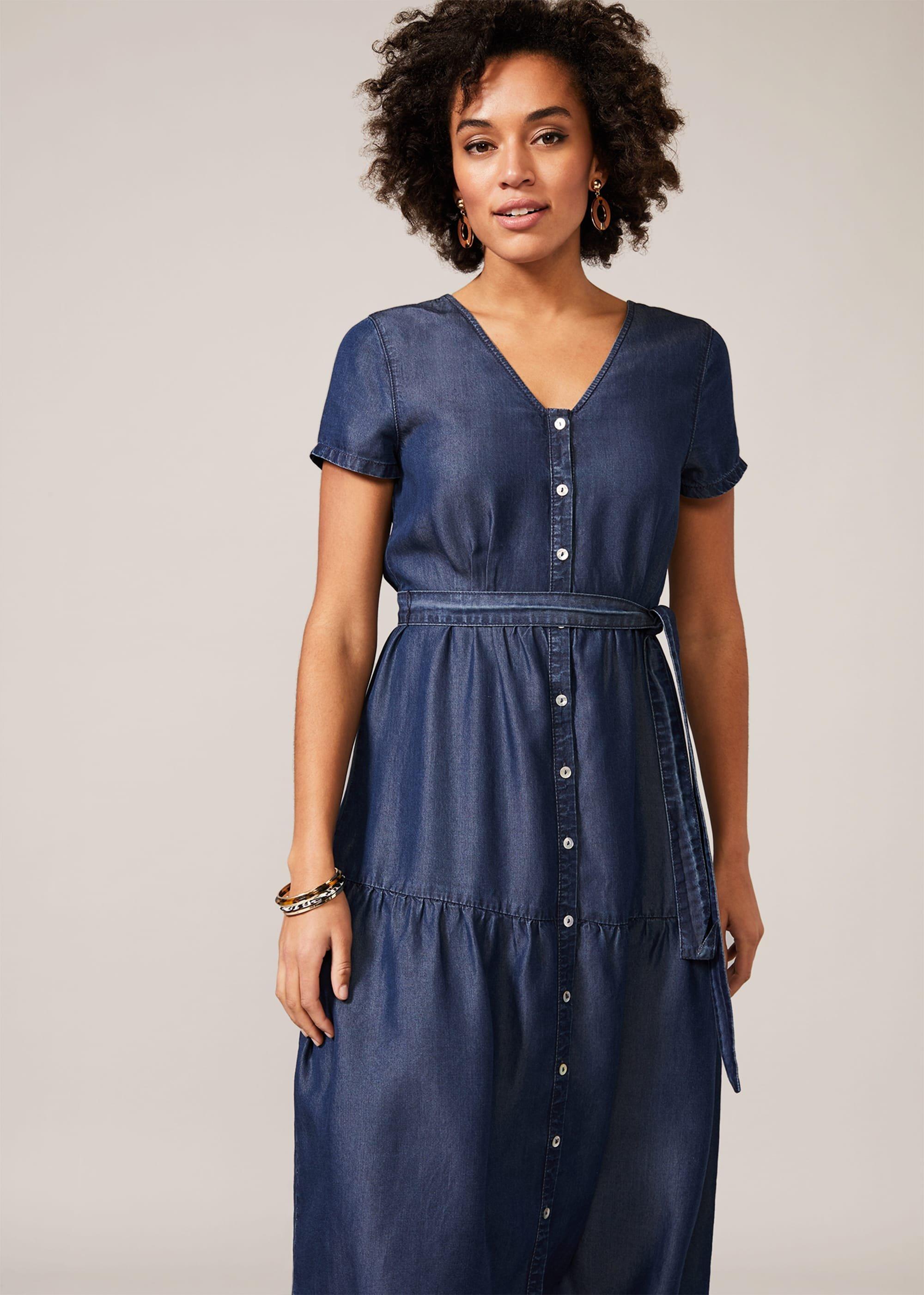 Celia Chambray Denim Dress