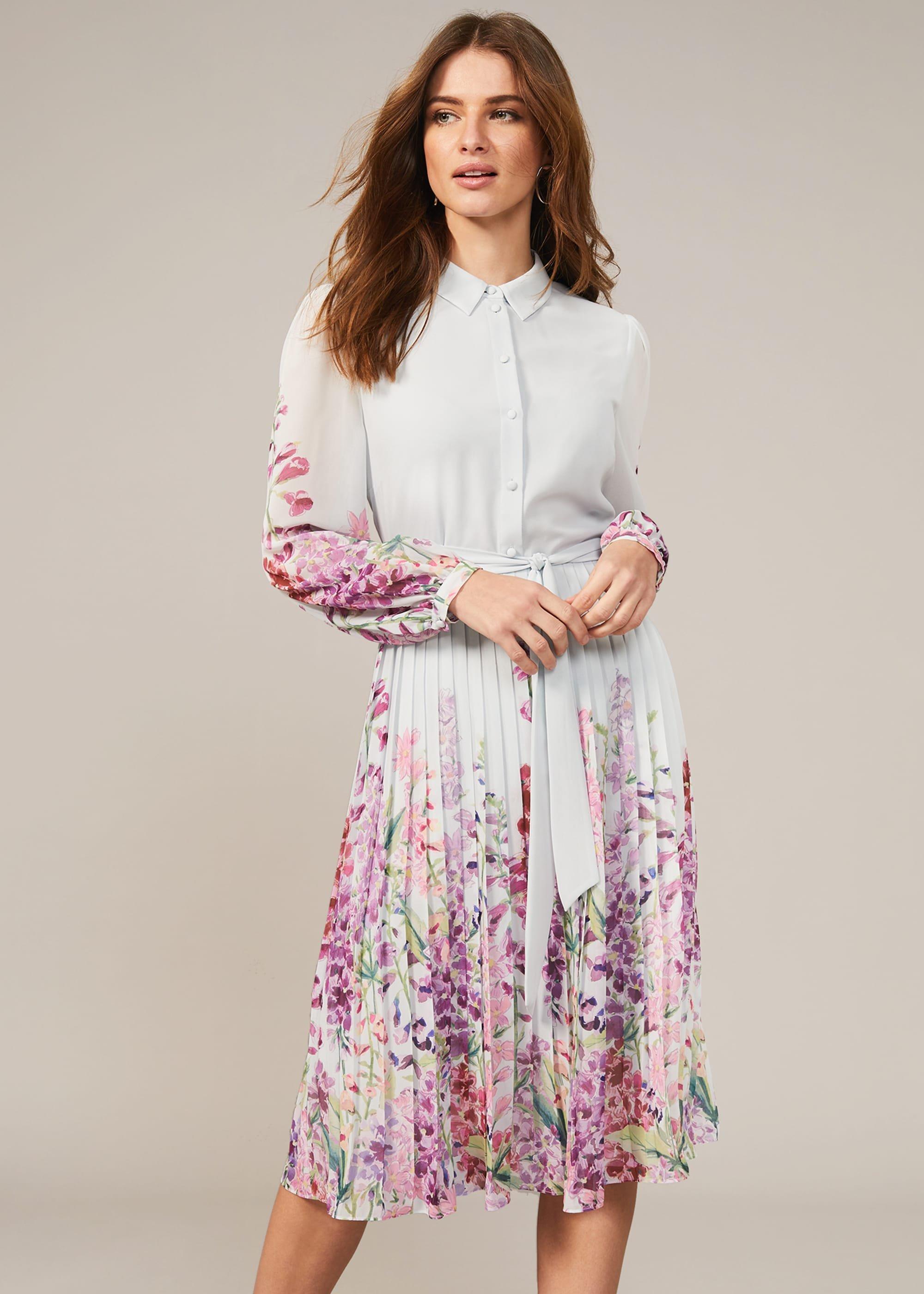 Rachie Floral Pleated Dress