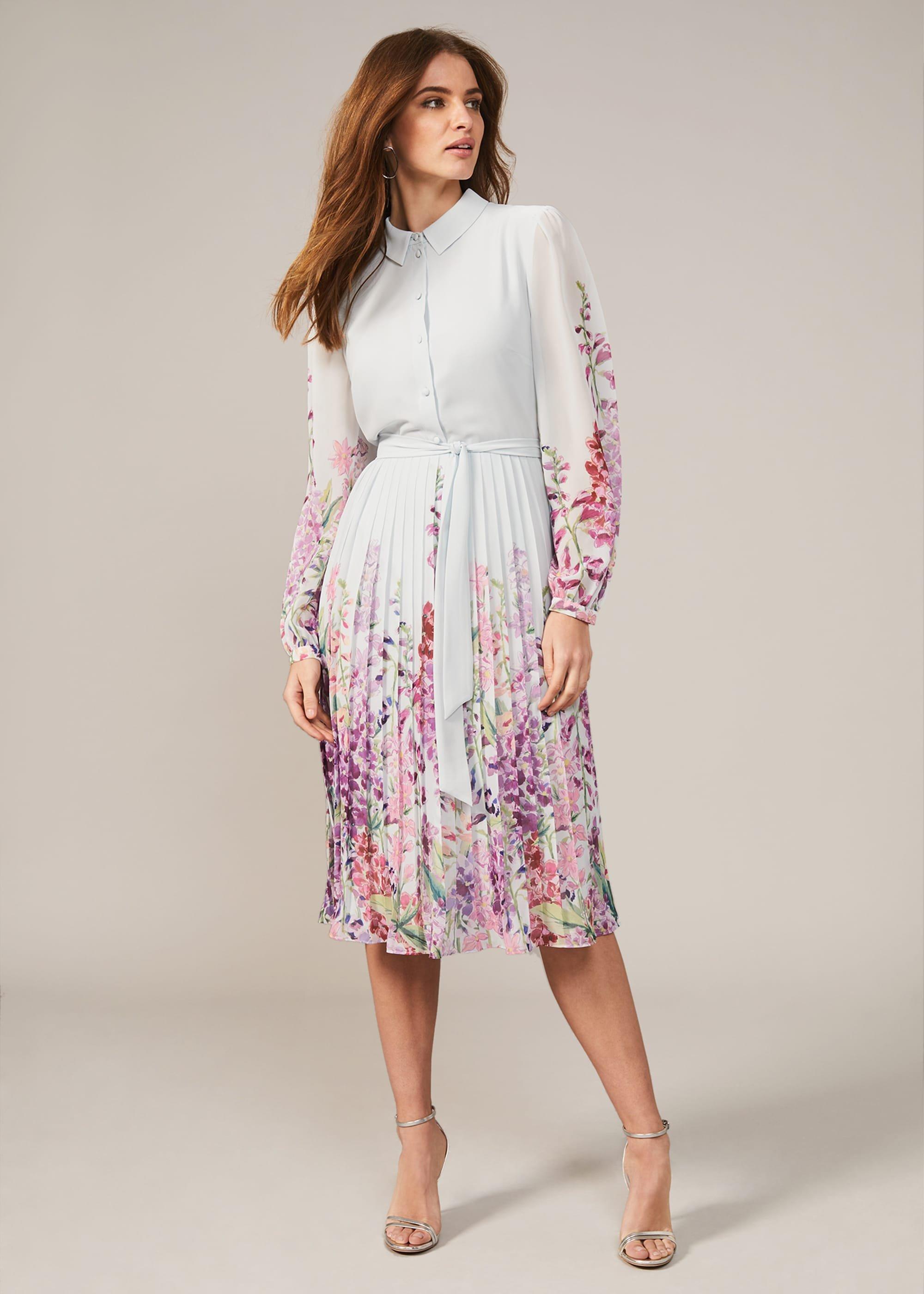Rachie Floral Pleated Dress