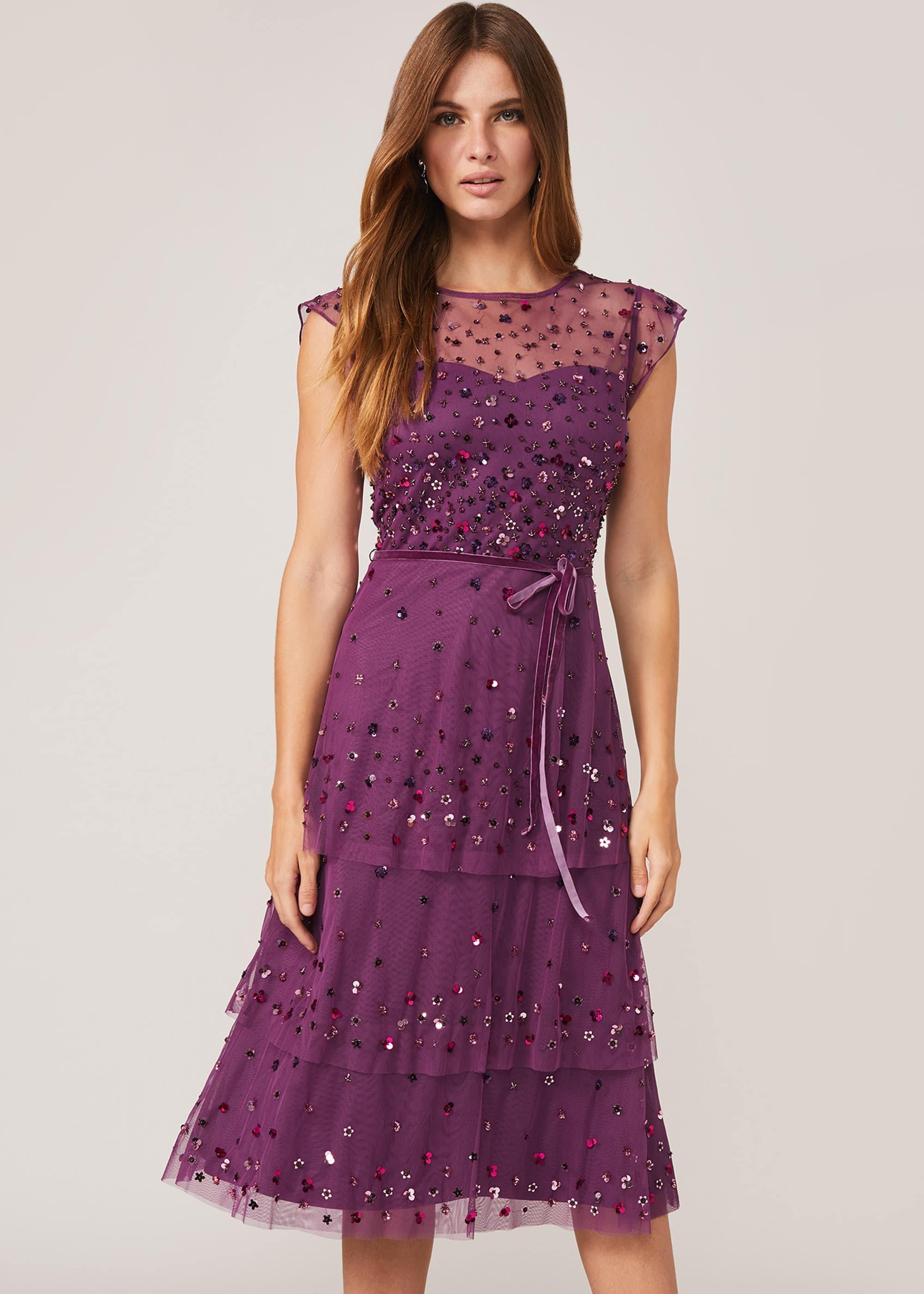 Cortine Embellished Tiered Dress