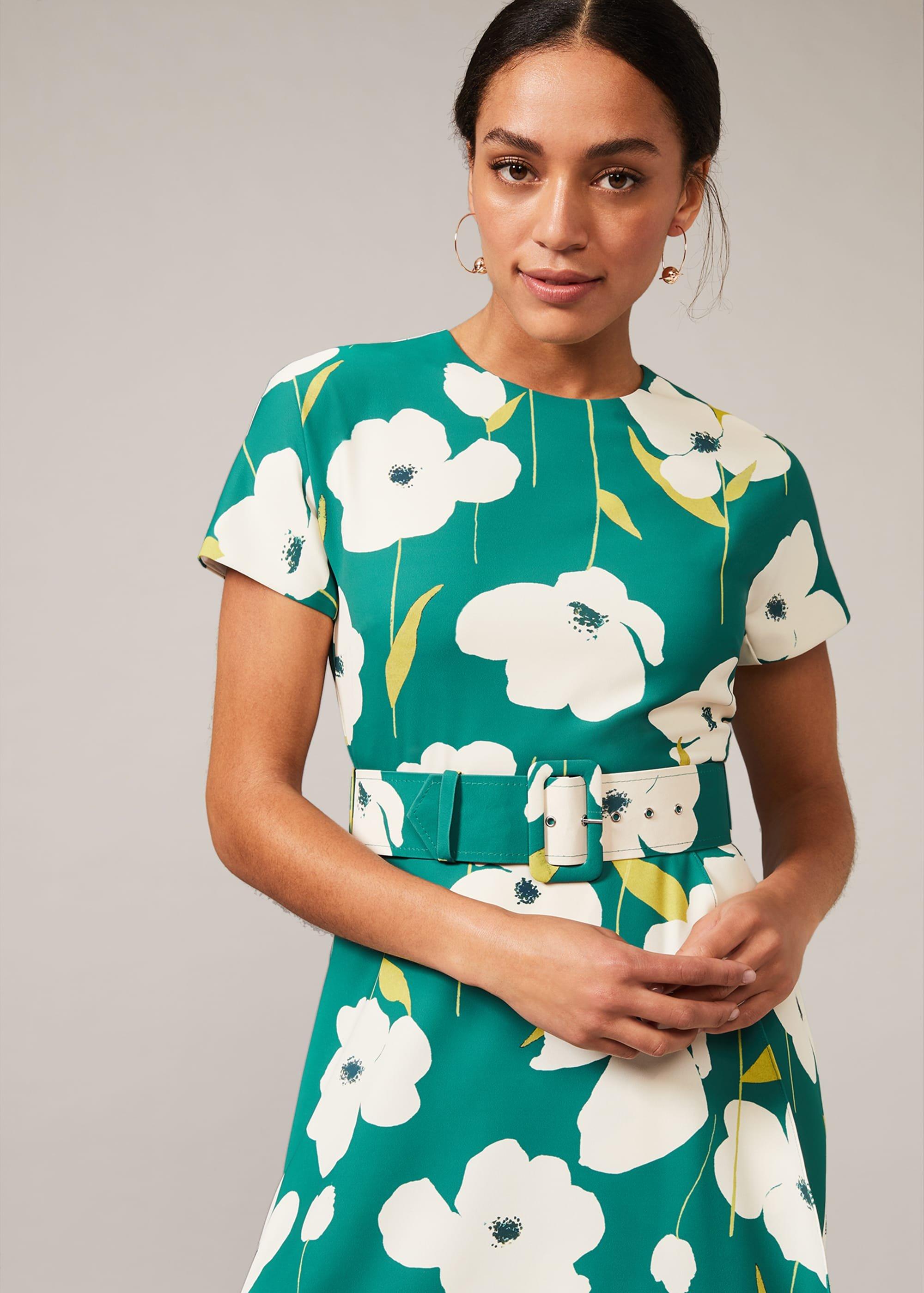 Lou-Poppy Frill Midi Dress