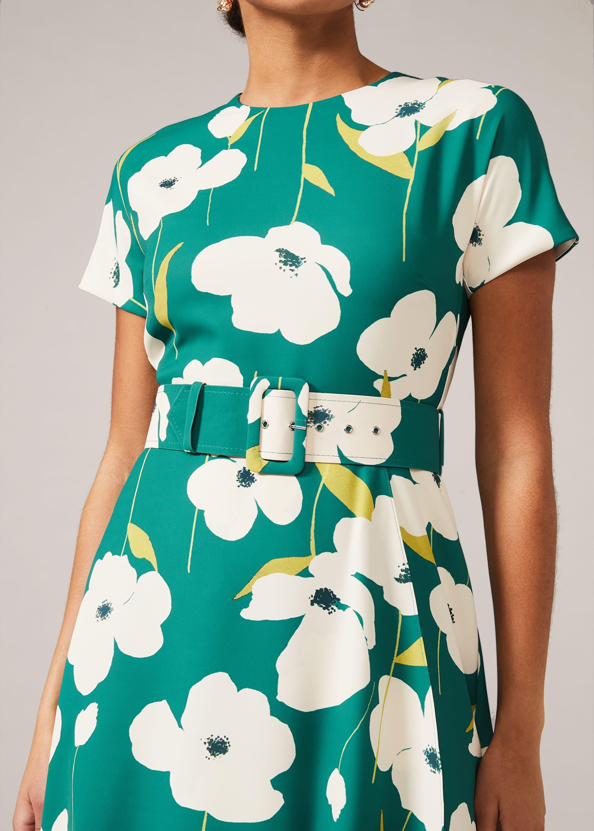 Lou-Poppy Frill Midi Dress