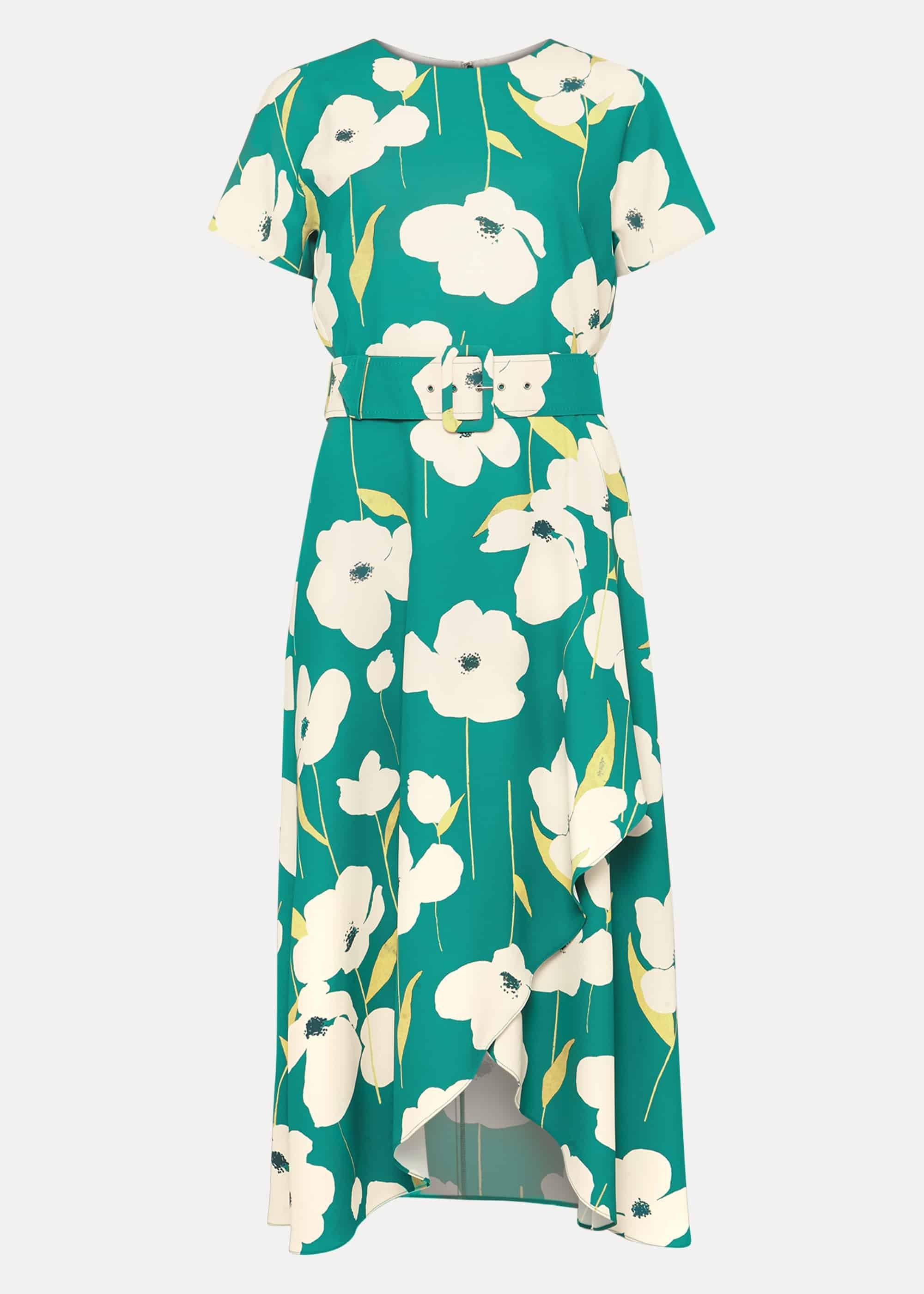 Lou-Poppy Frill Midi Dress