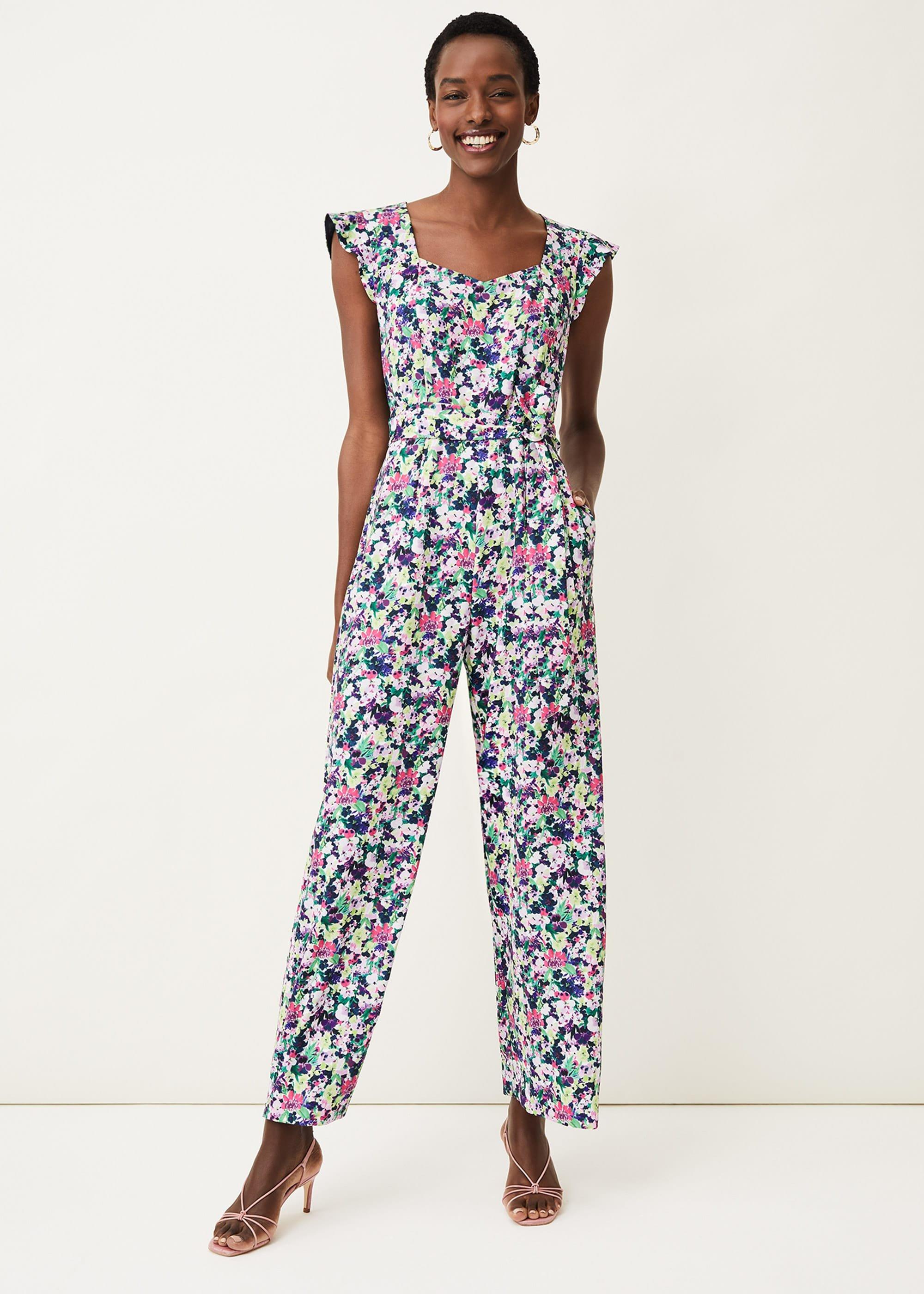 Arya Floral Frill Jumpsuit