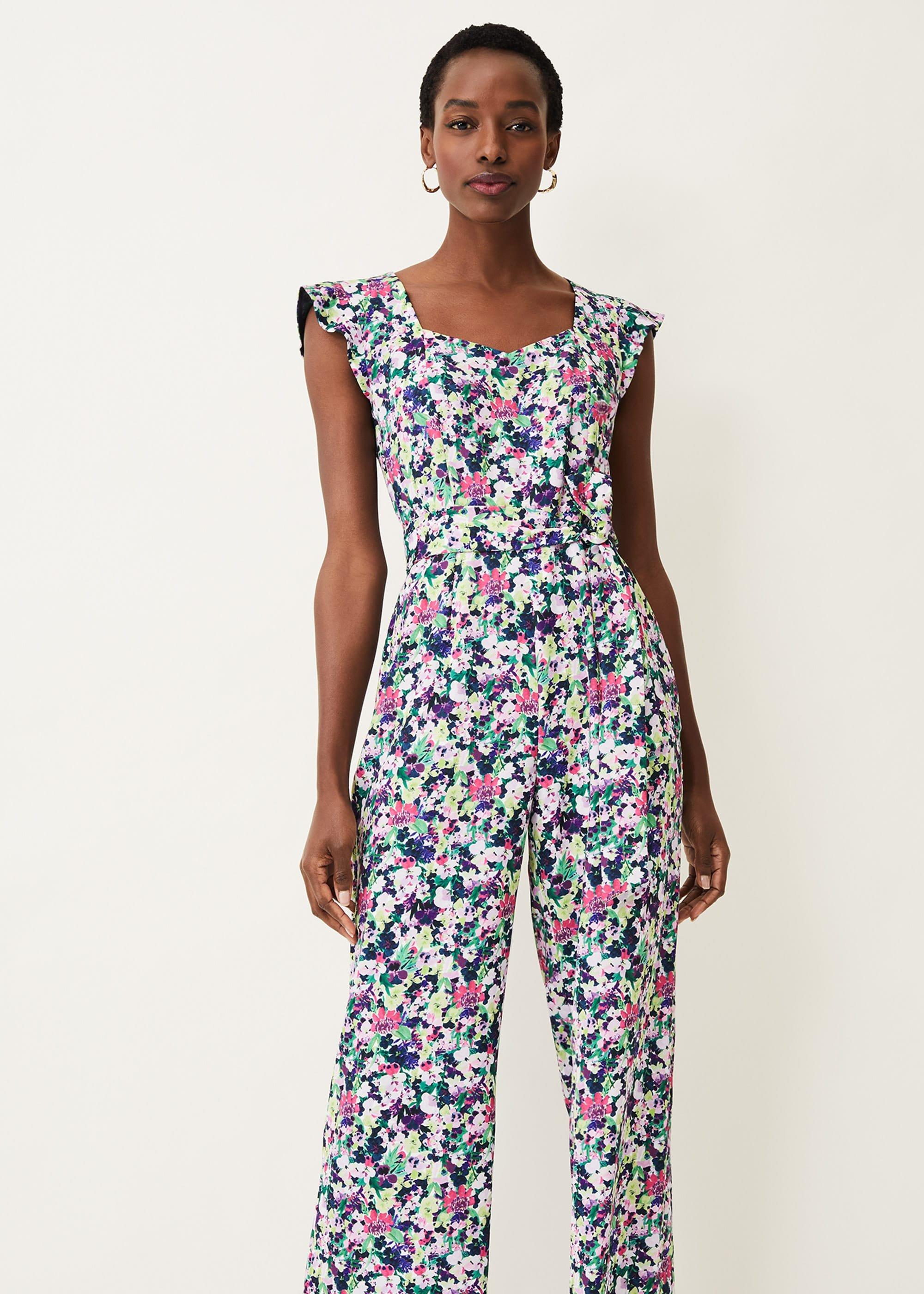 Arya Floral Frill Jumpsuit