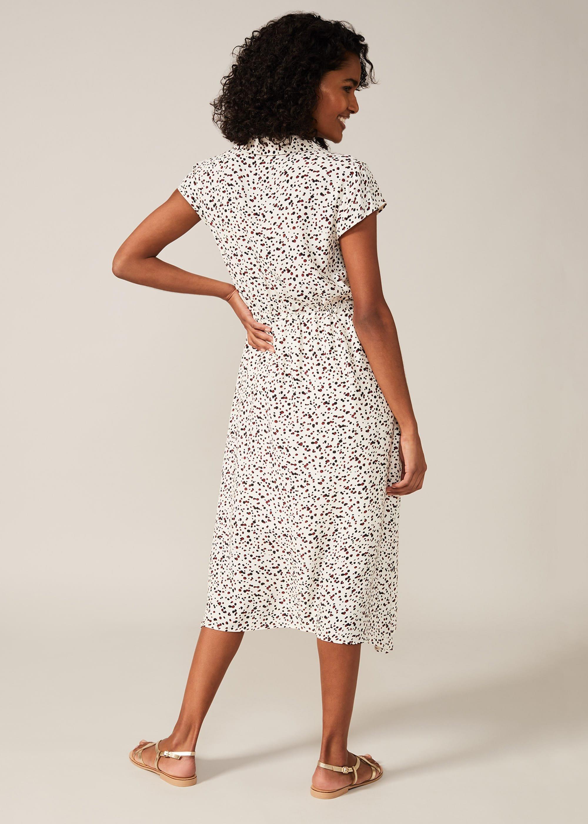 Afia Hemdblusenkleid mit Bl&uuml;mchenmuster