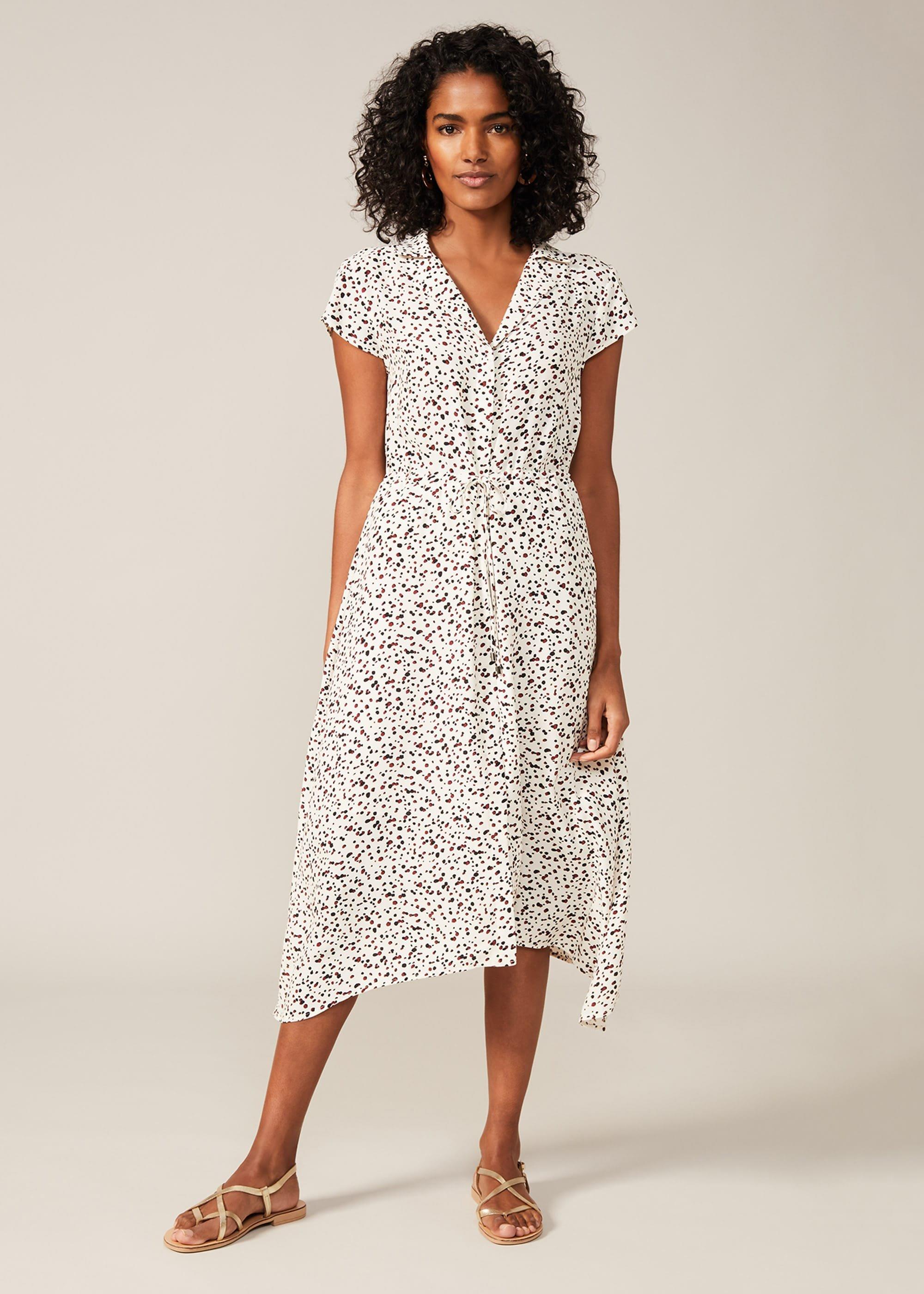 Afia Ditsy Spot Shirt Dress