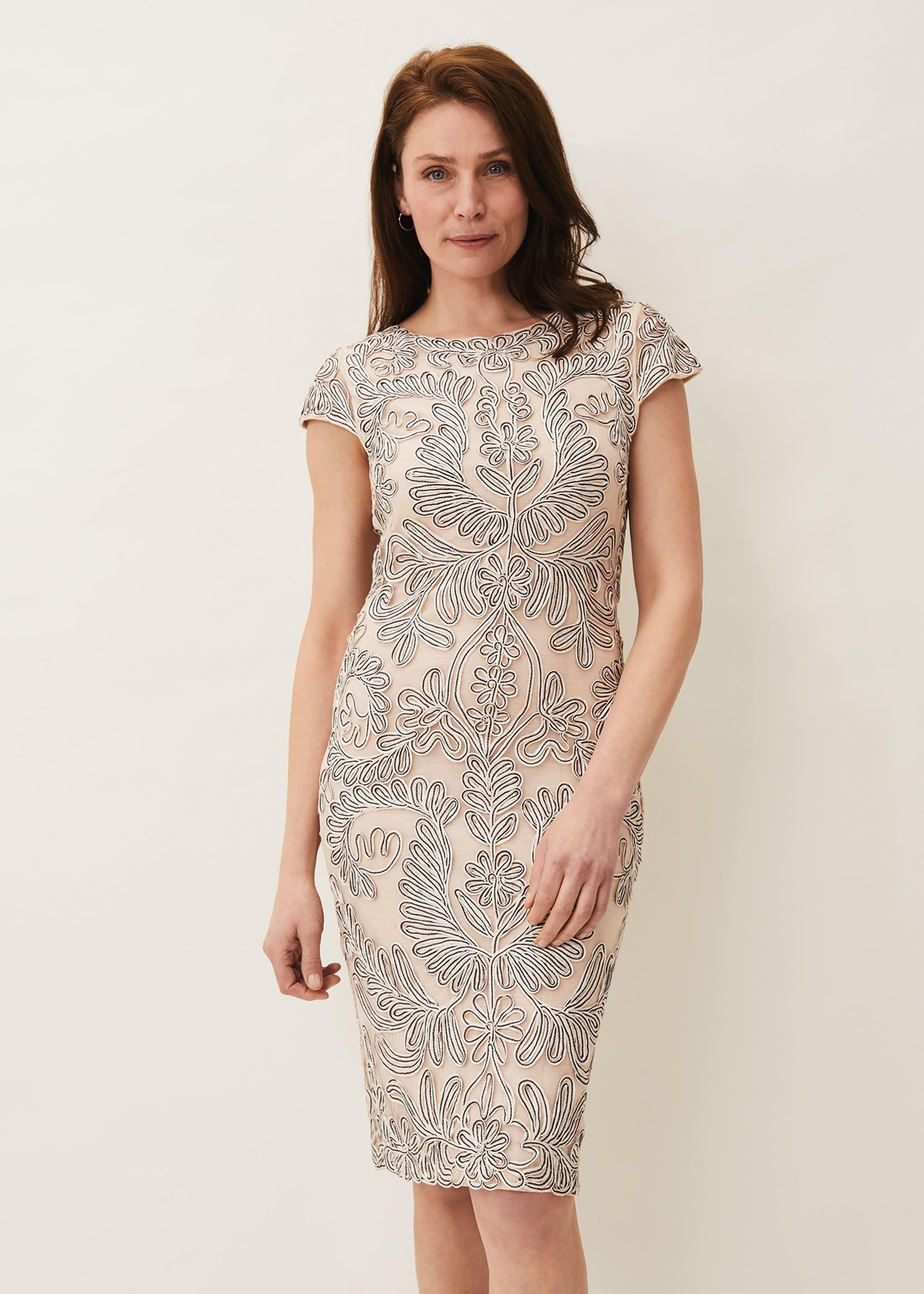 Genevieve Tapework Lace Dress