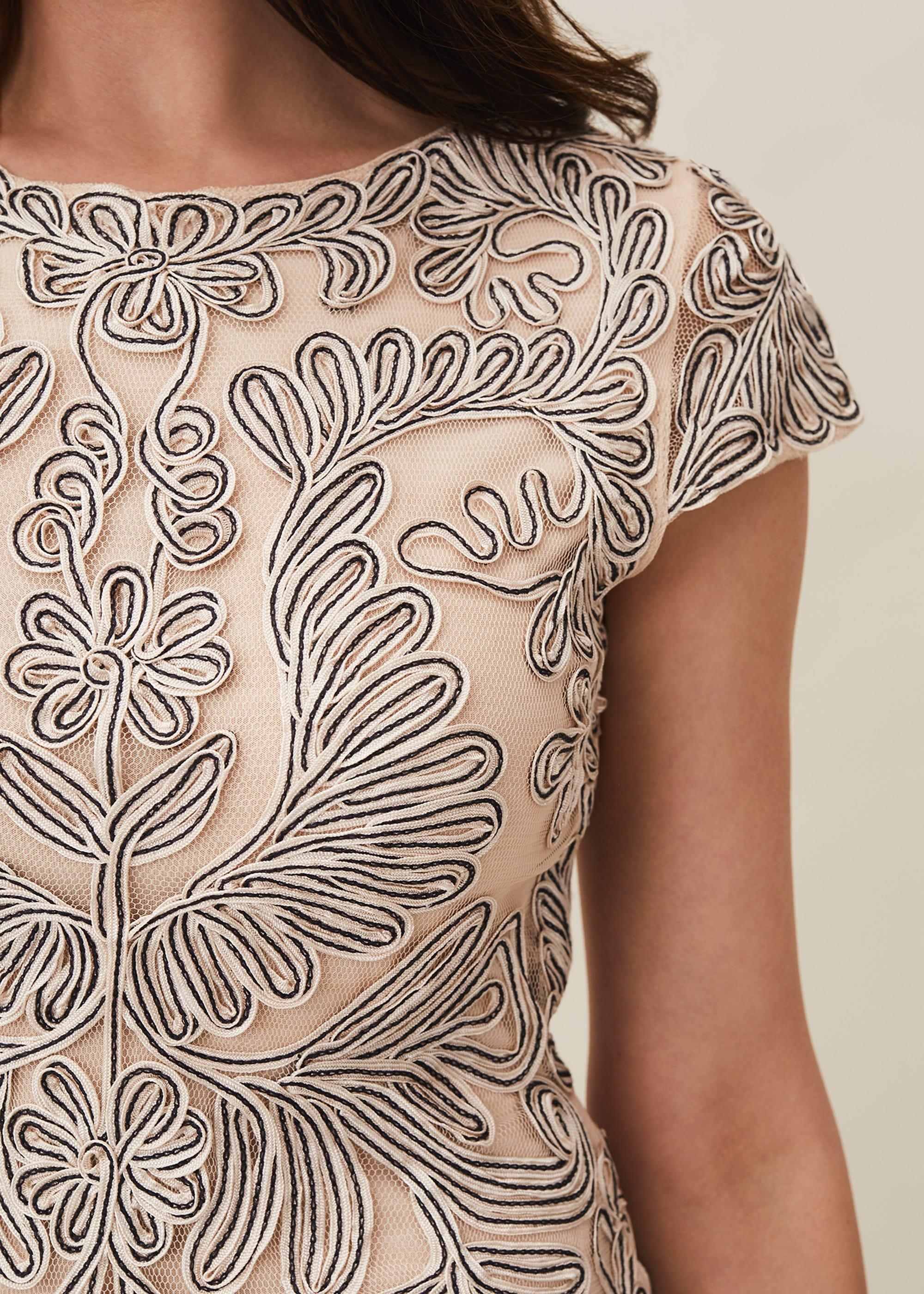 Genevieve Tapework Lace Dress