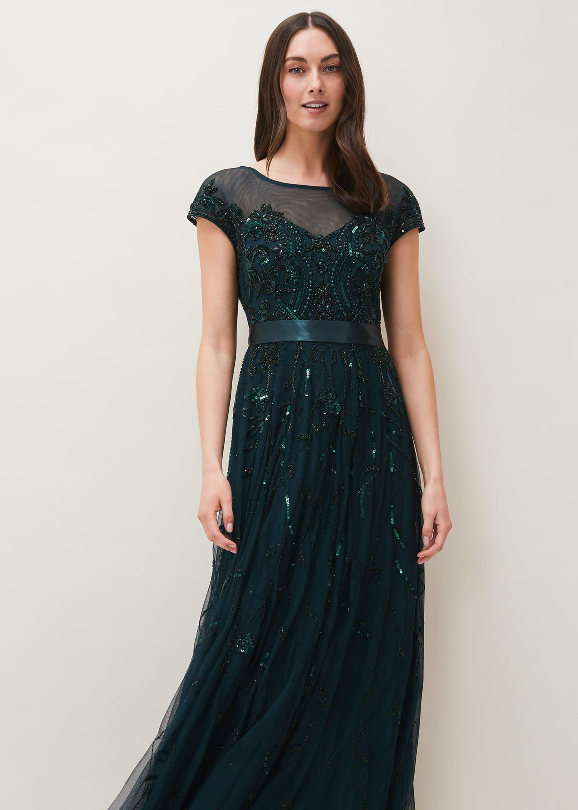 Renee Beaded Tulle Dress