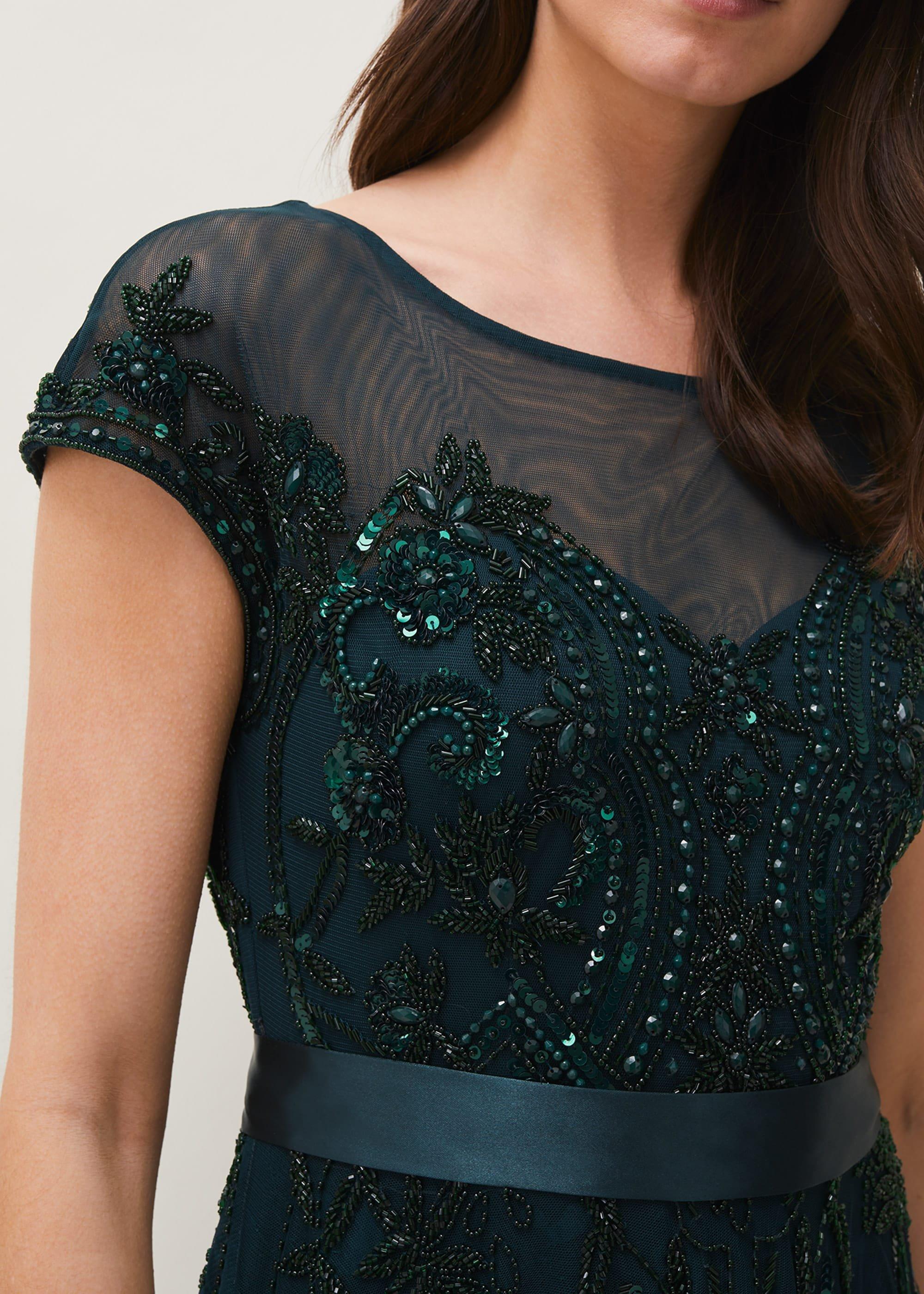 Renee Beaded Tulle Dress