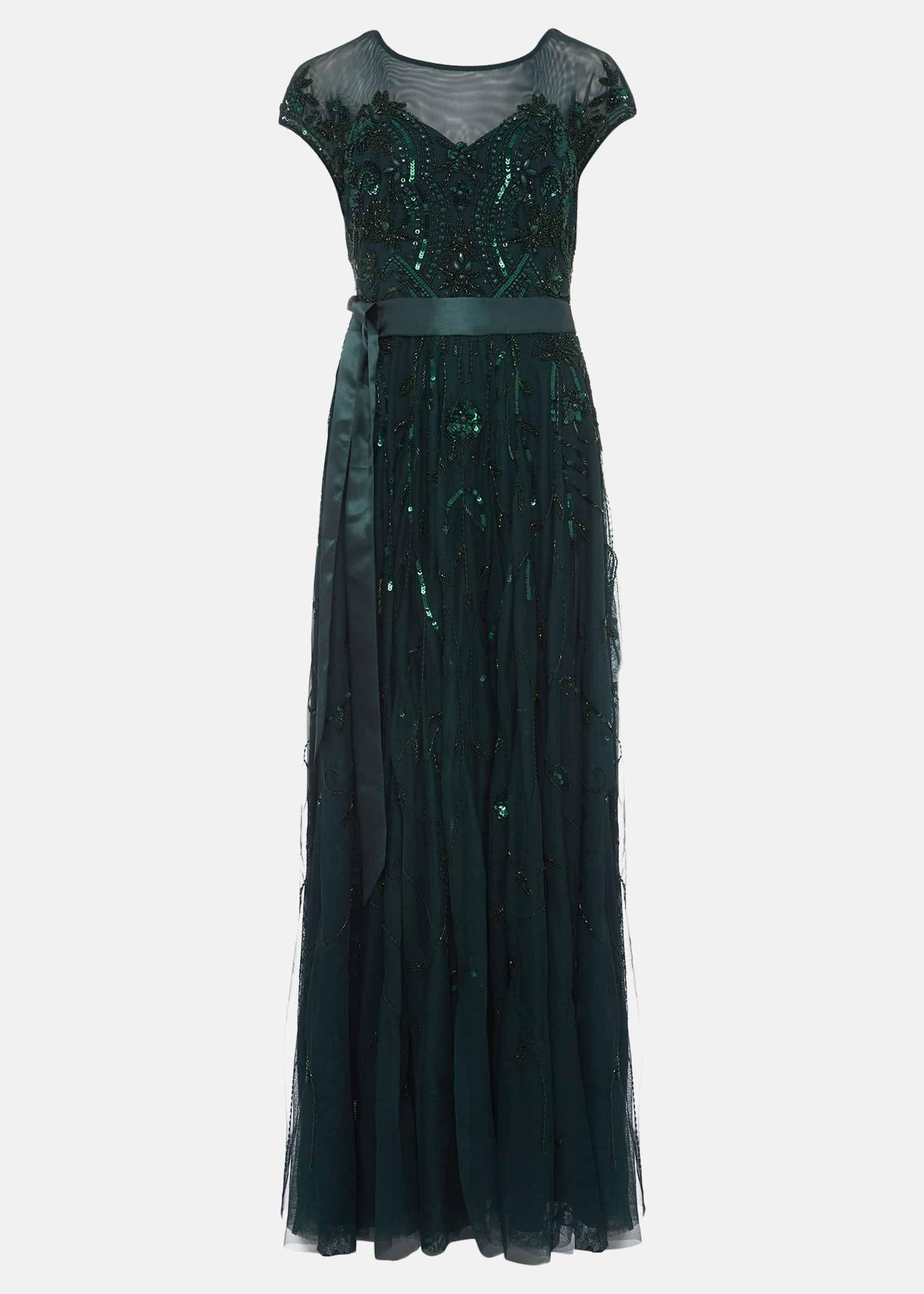 Renee Beaded Tulle Dress