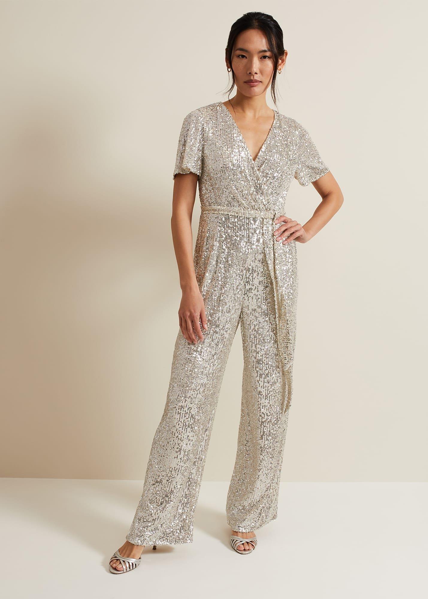 Alessandra Sequin Embellished Jumpsuit