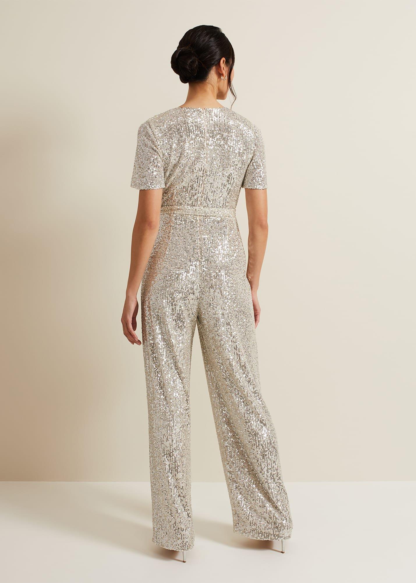 Alessandra Sequin Embellished Jumpsuit