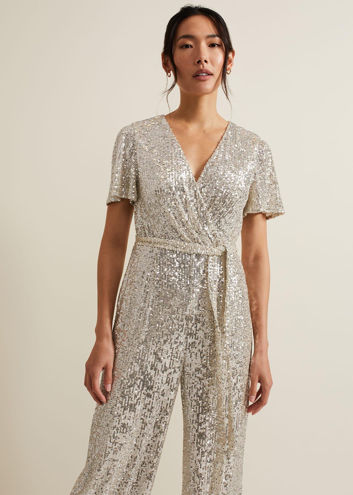 Alessandra Sequin Embellished Jumpsuit