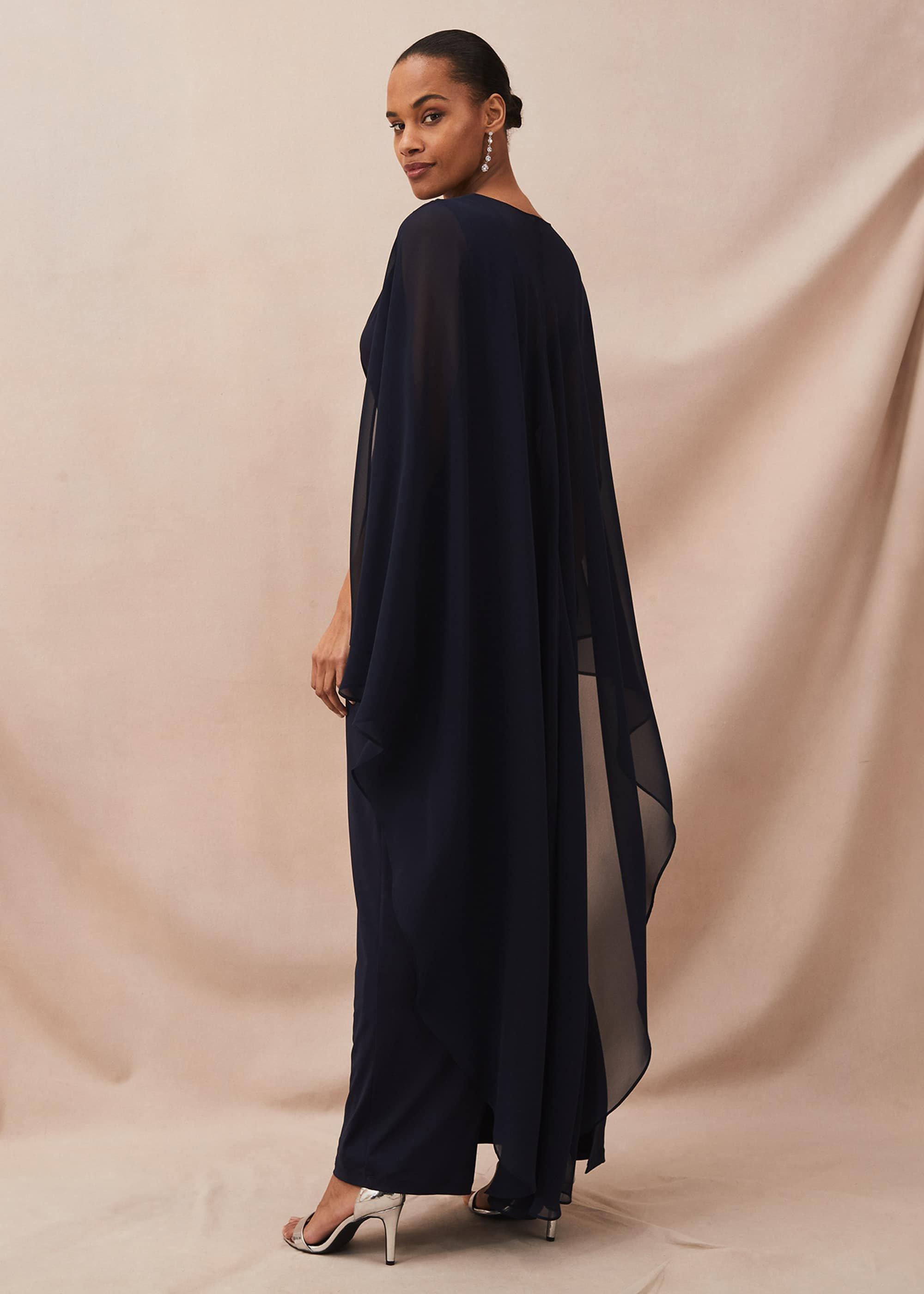Edna Cape Maxi Dress