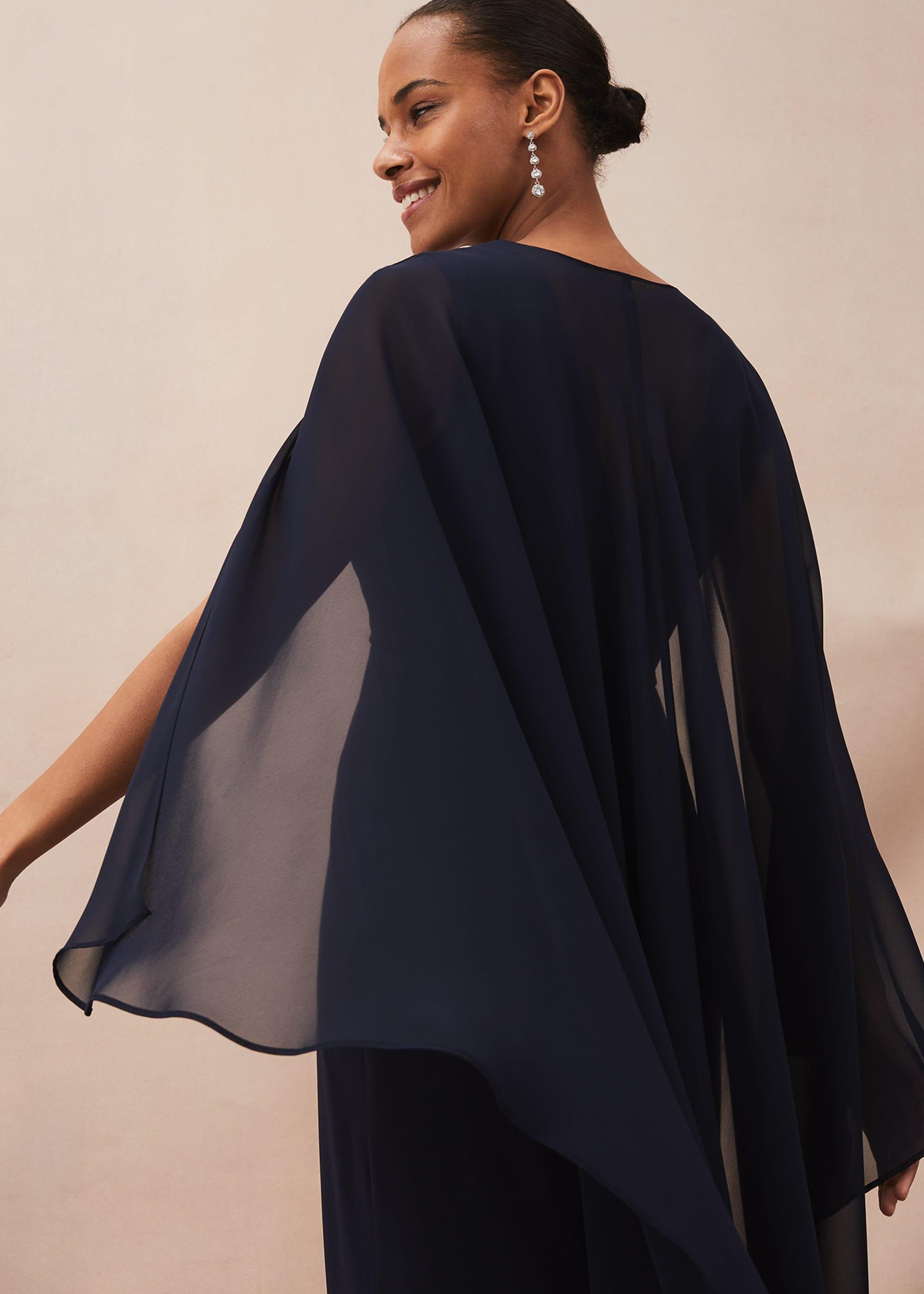 Edna Cape Maxi Dress
