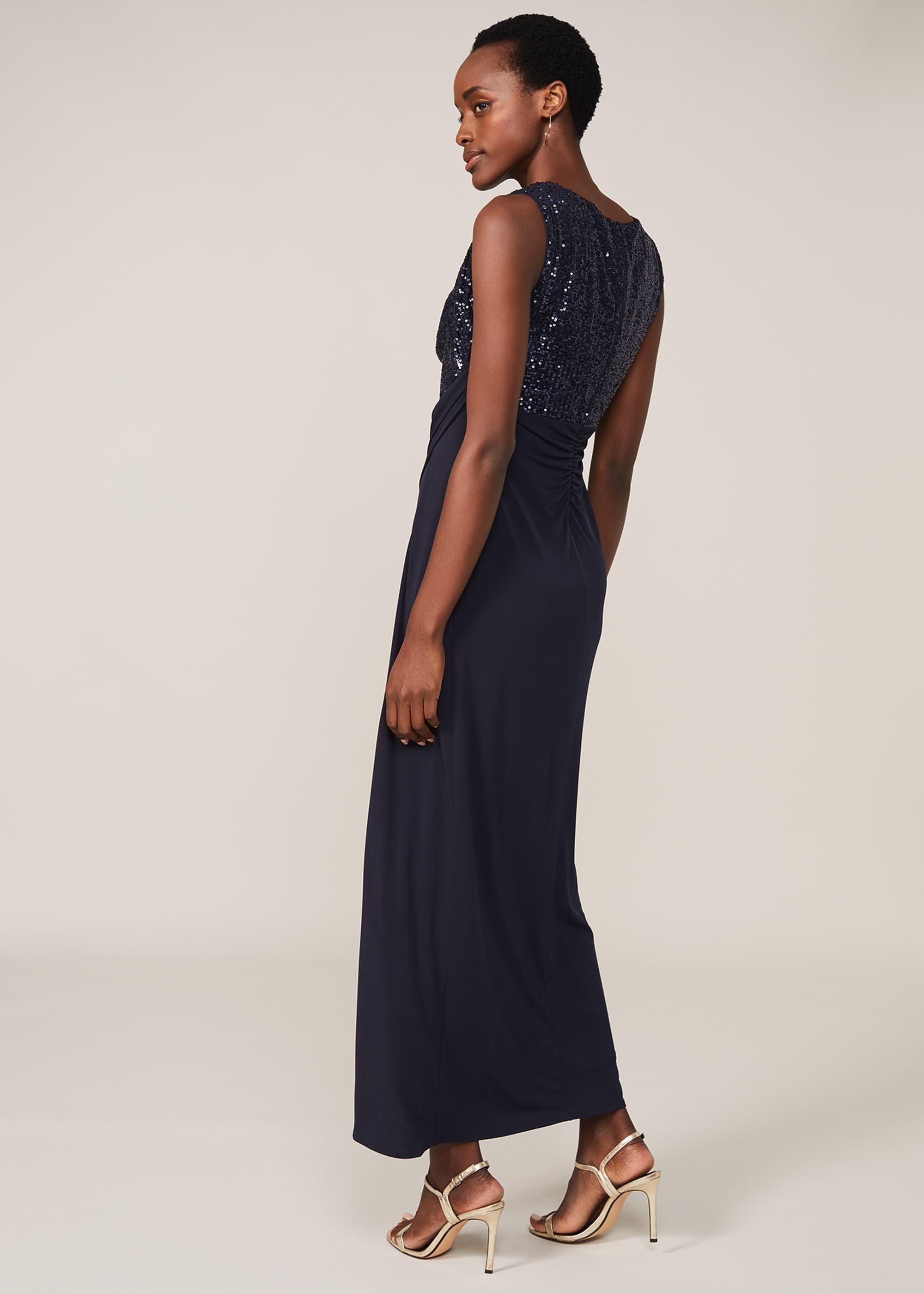 Wanda Sequin Cowl Maxi Dress