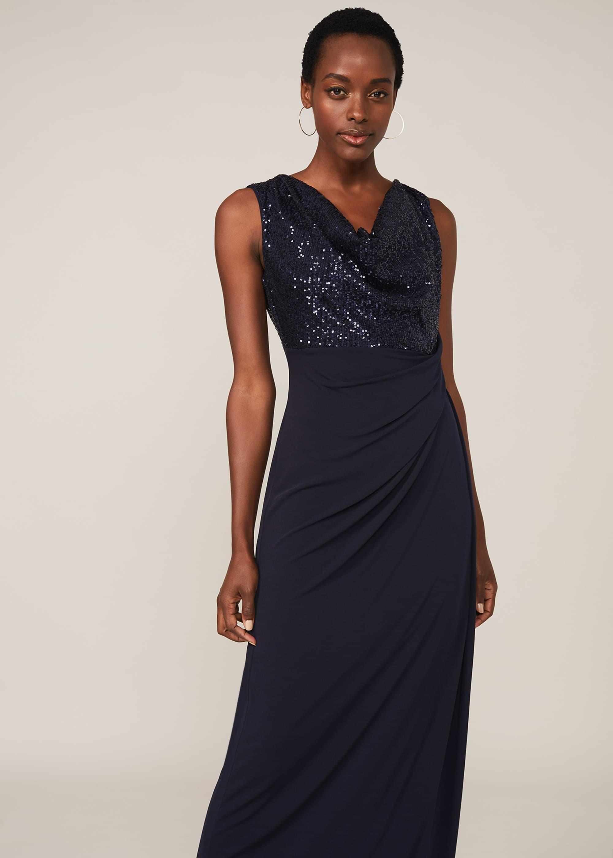 Wanda Sequin Cowl Maxi Dress