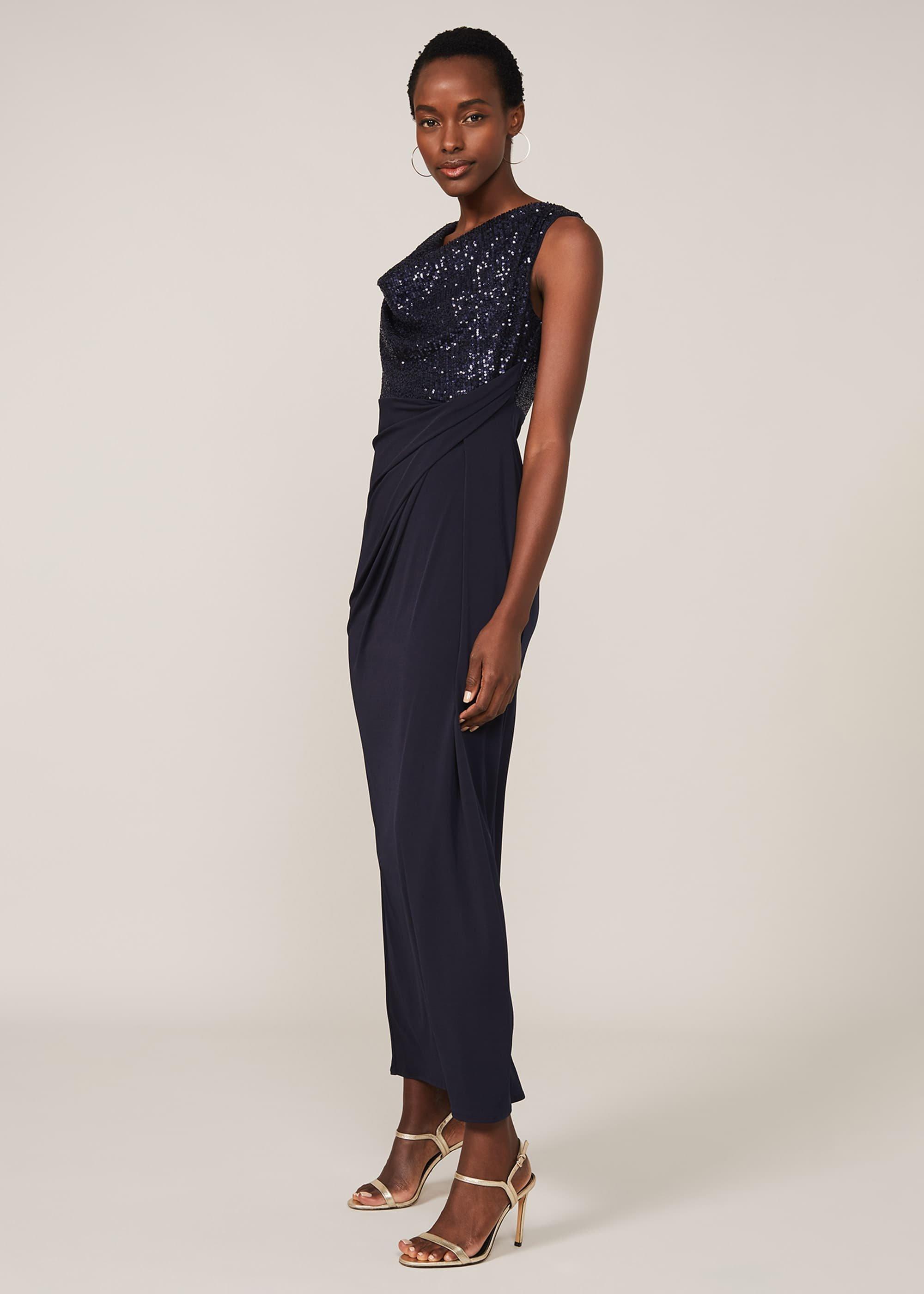 Wanda Sequin Cowl Maxi Dress