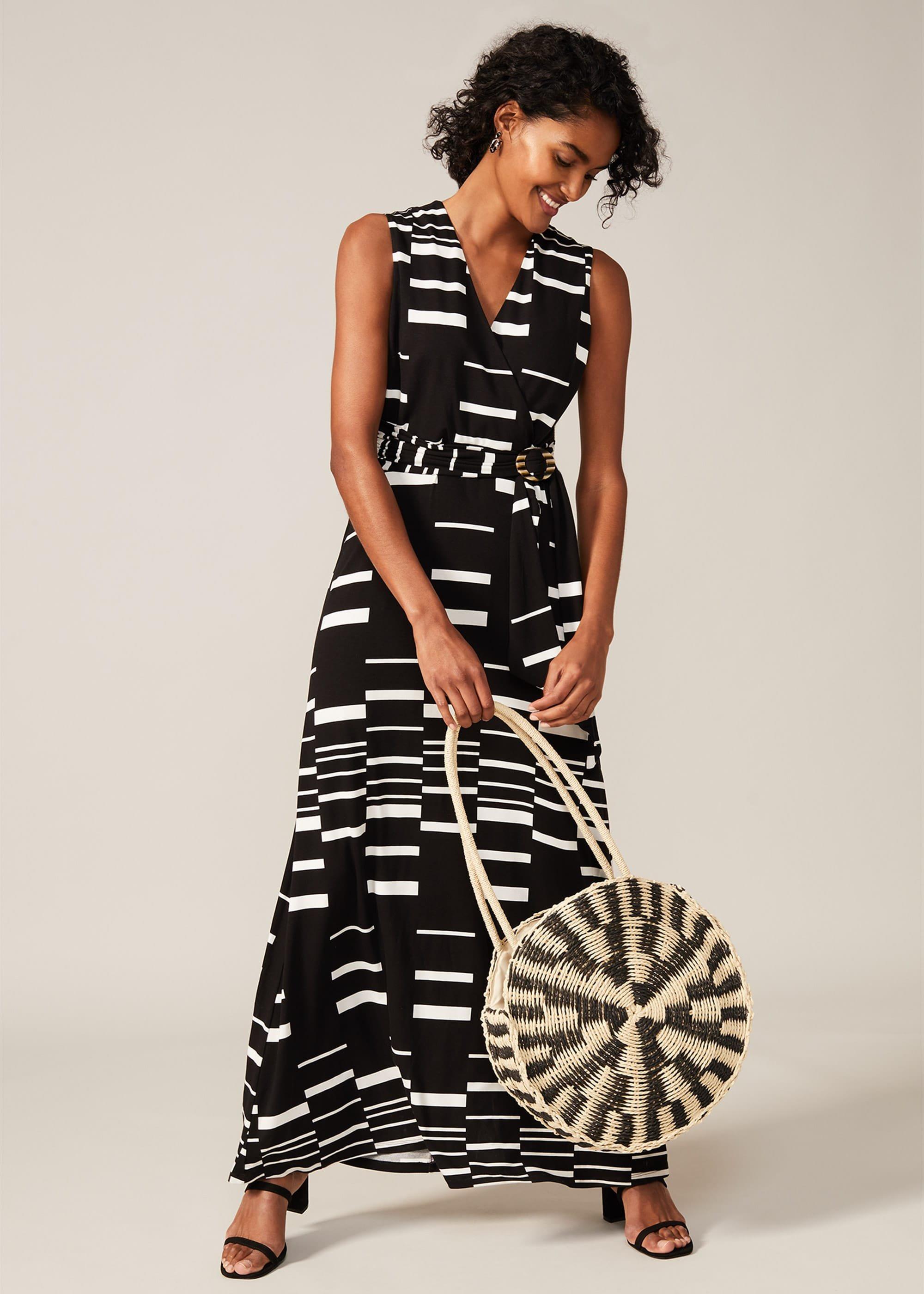 Willow Stripe Wrap Maxi Dress