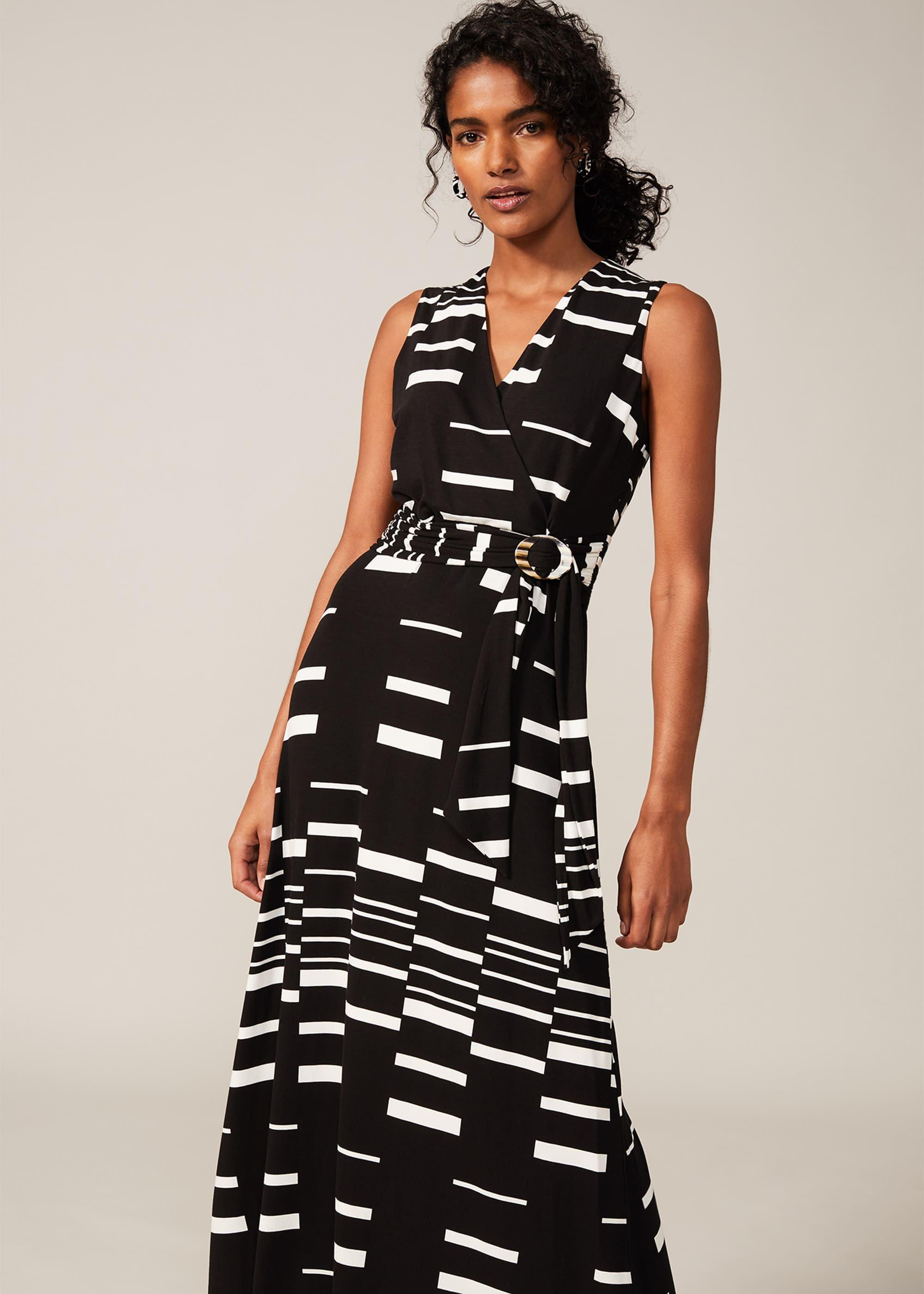Willow Stripe Wrap Maxi Dress