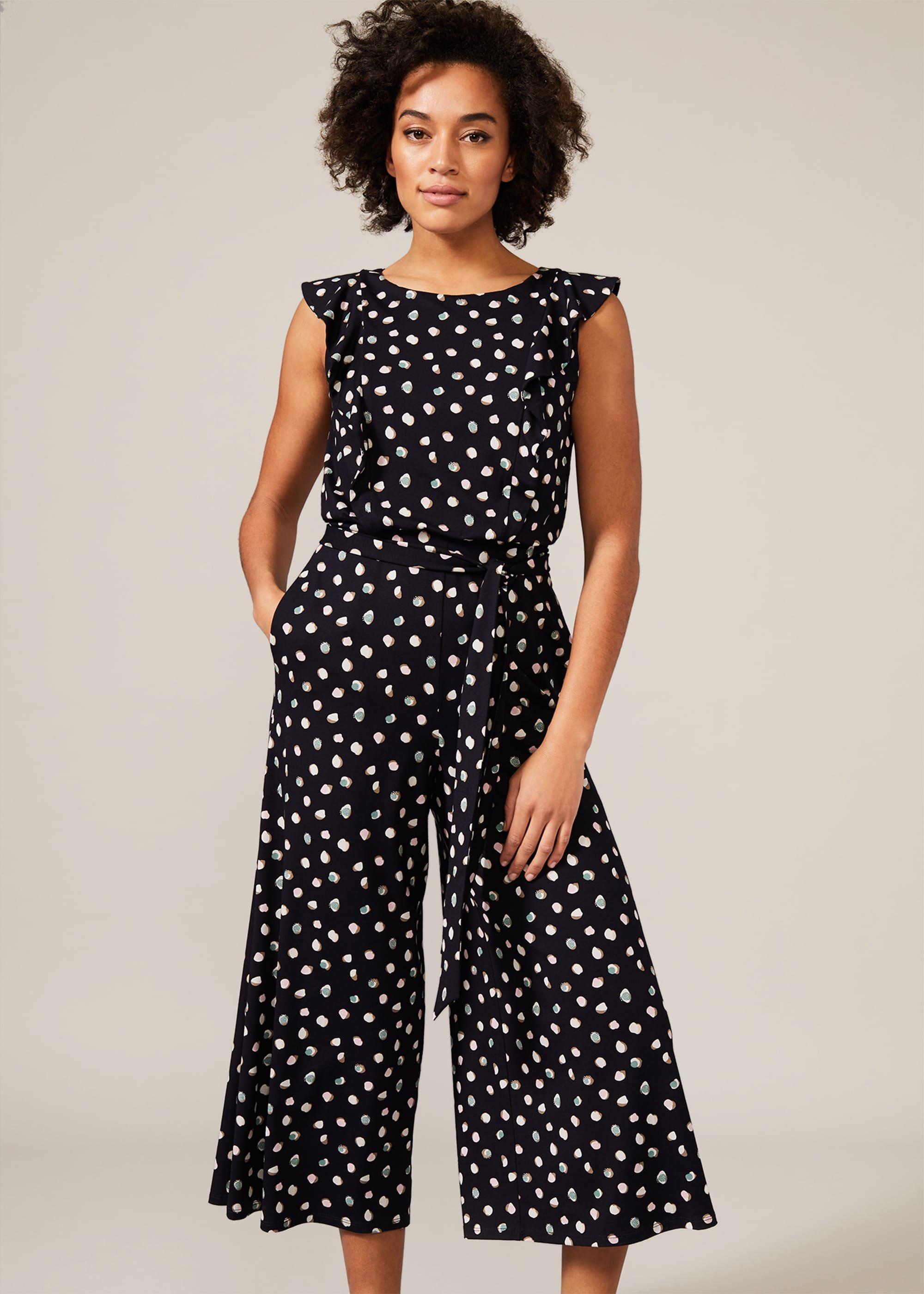 Electra Ditsy Spot Print Jumpsuit