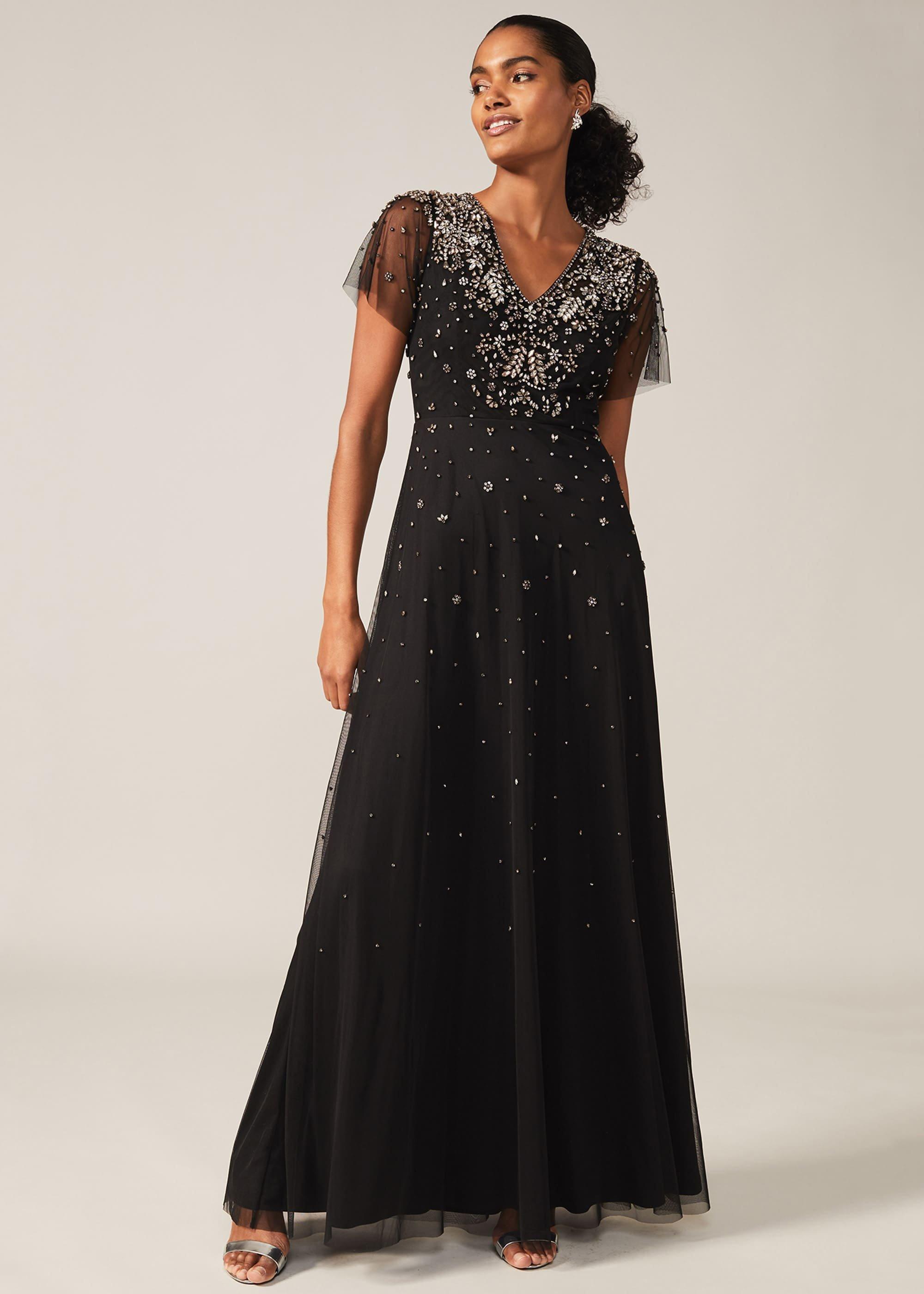 Pascale Jewelled Tulle Dress