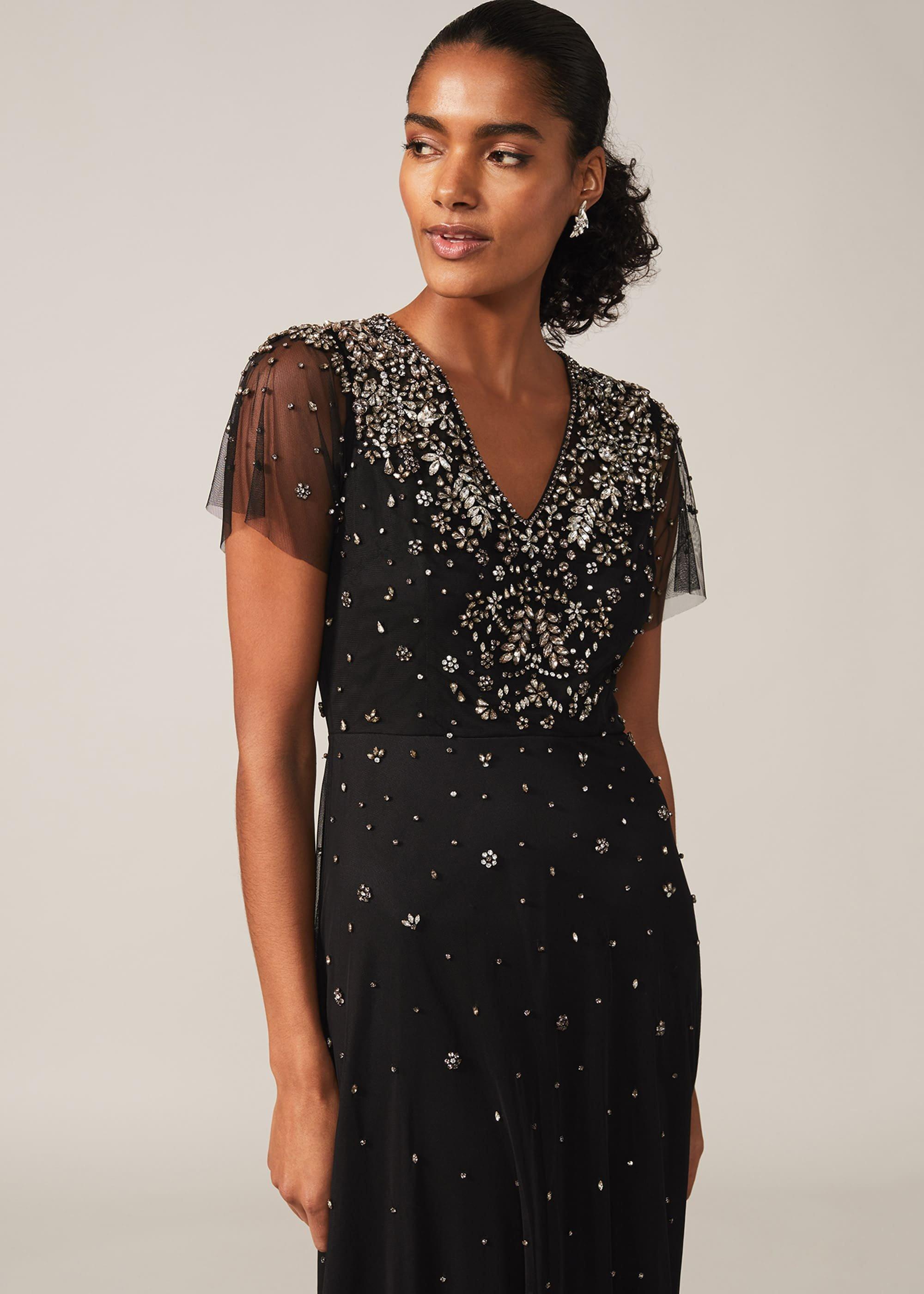Pascale Jewelled Tulle Dress