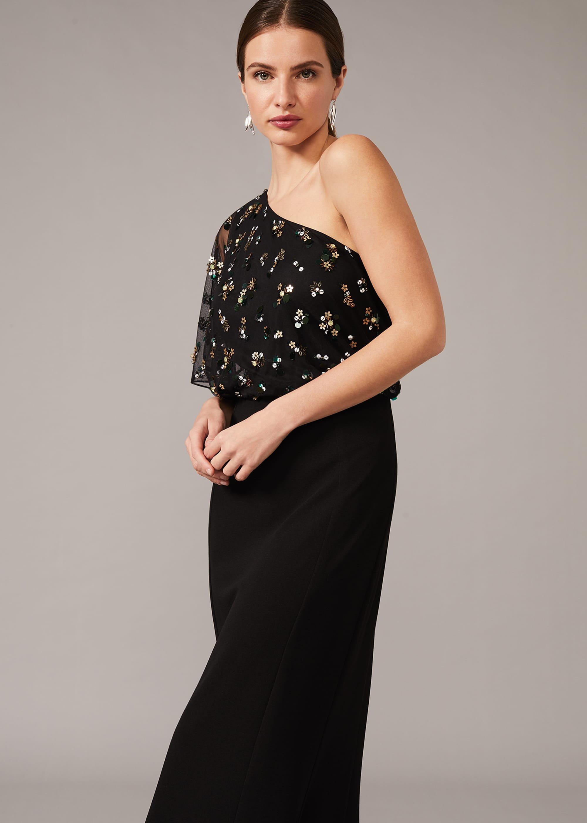Adele Sequinned One Shoulder Dress