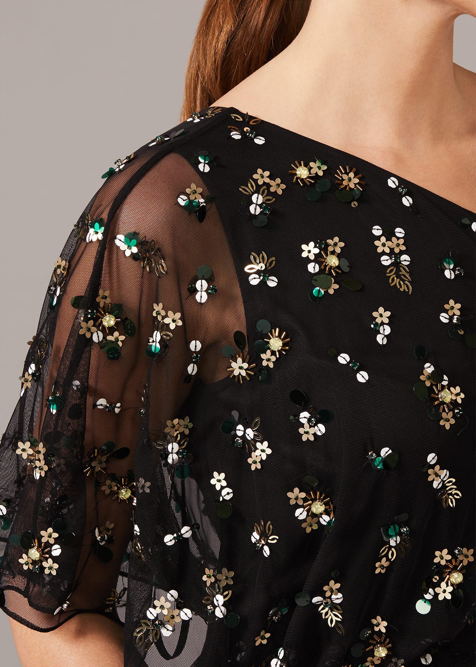 Adele Sequinned One Shoulder Dress